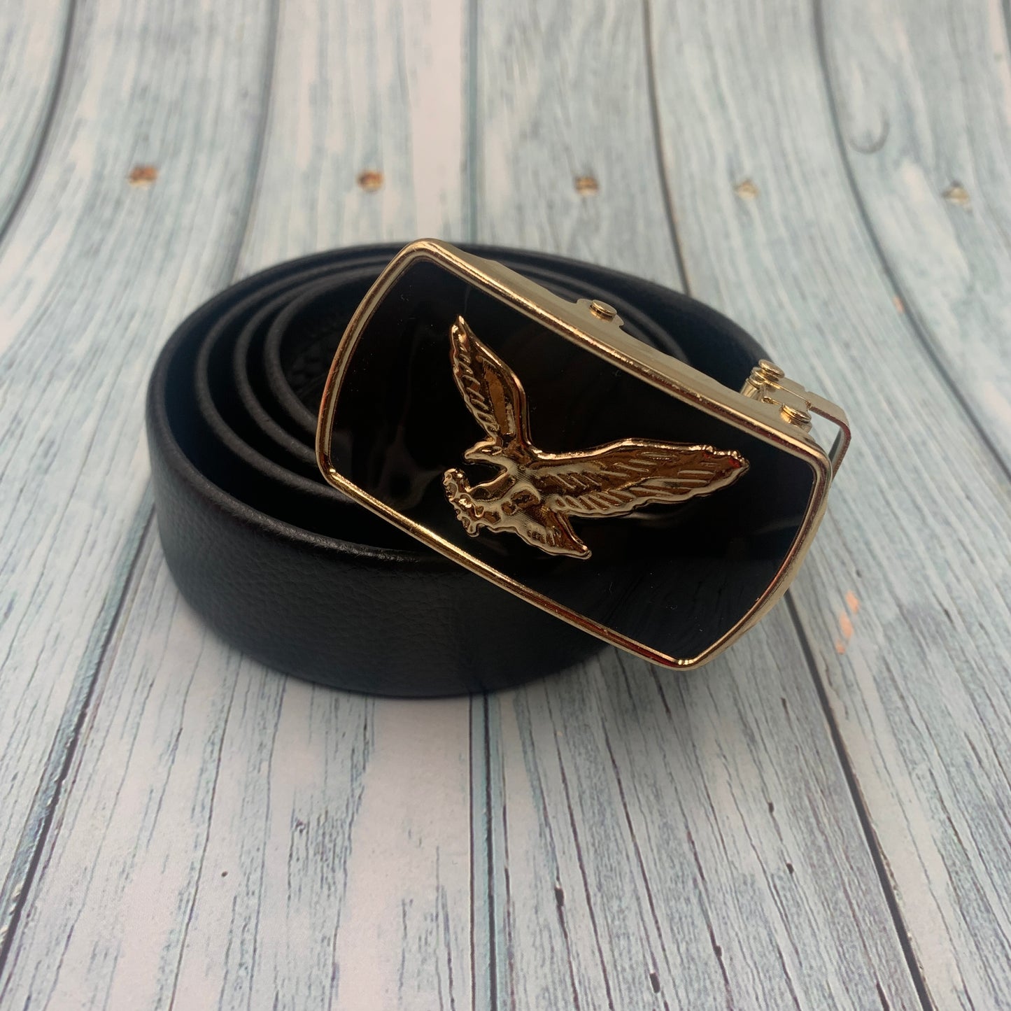 Men Eagle Decor Automatic Buckle Belt