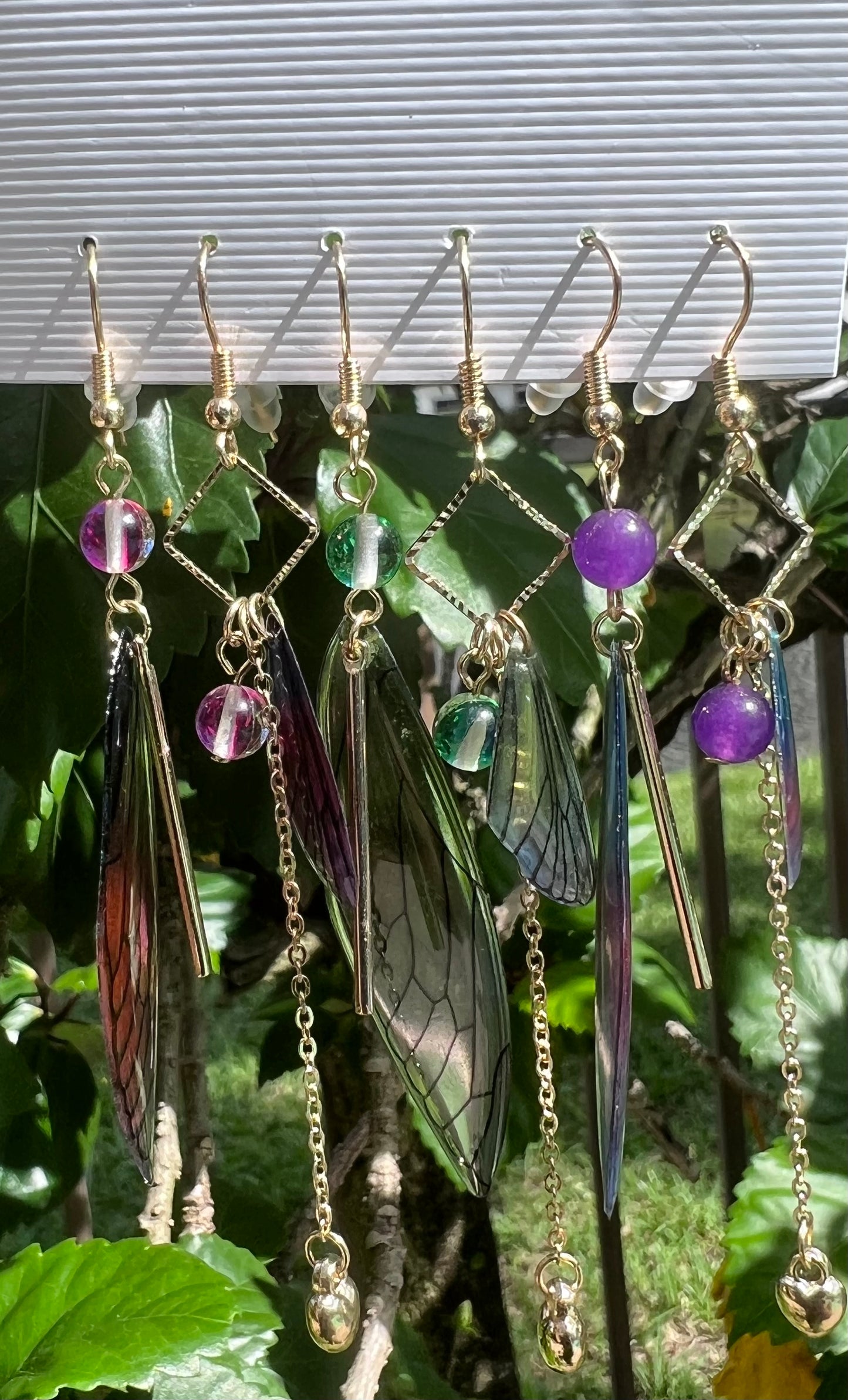 Cute Butterfly Arylic Asymmetrical Drop Earrings 1 Set