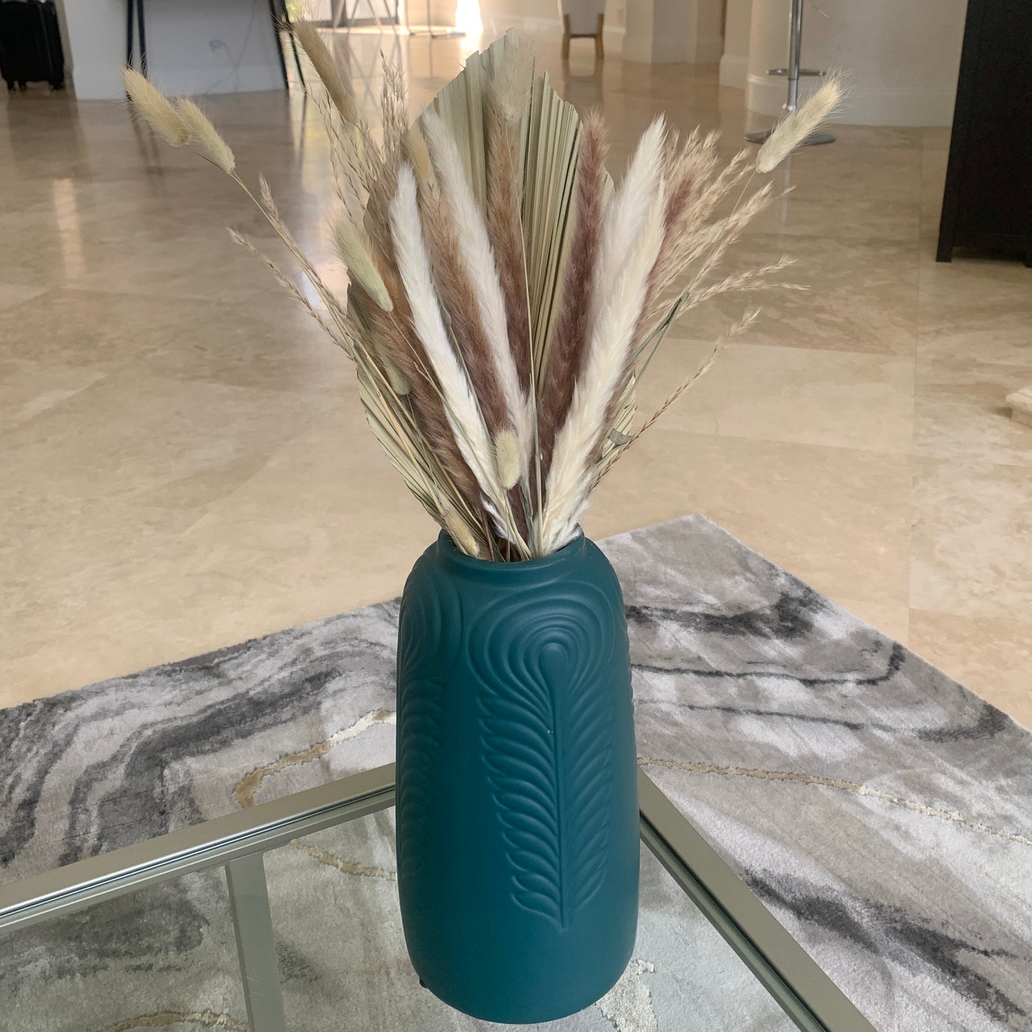 20-stems Mix Real Palm Pampas Grass 19-20 in