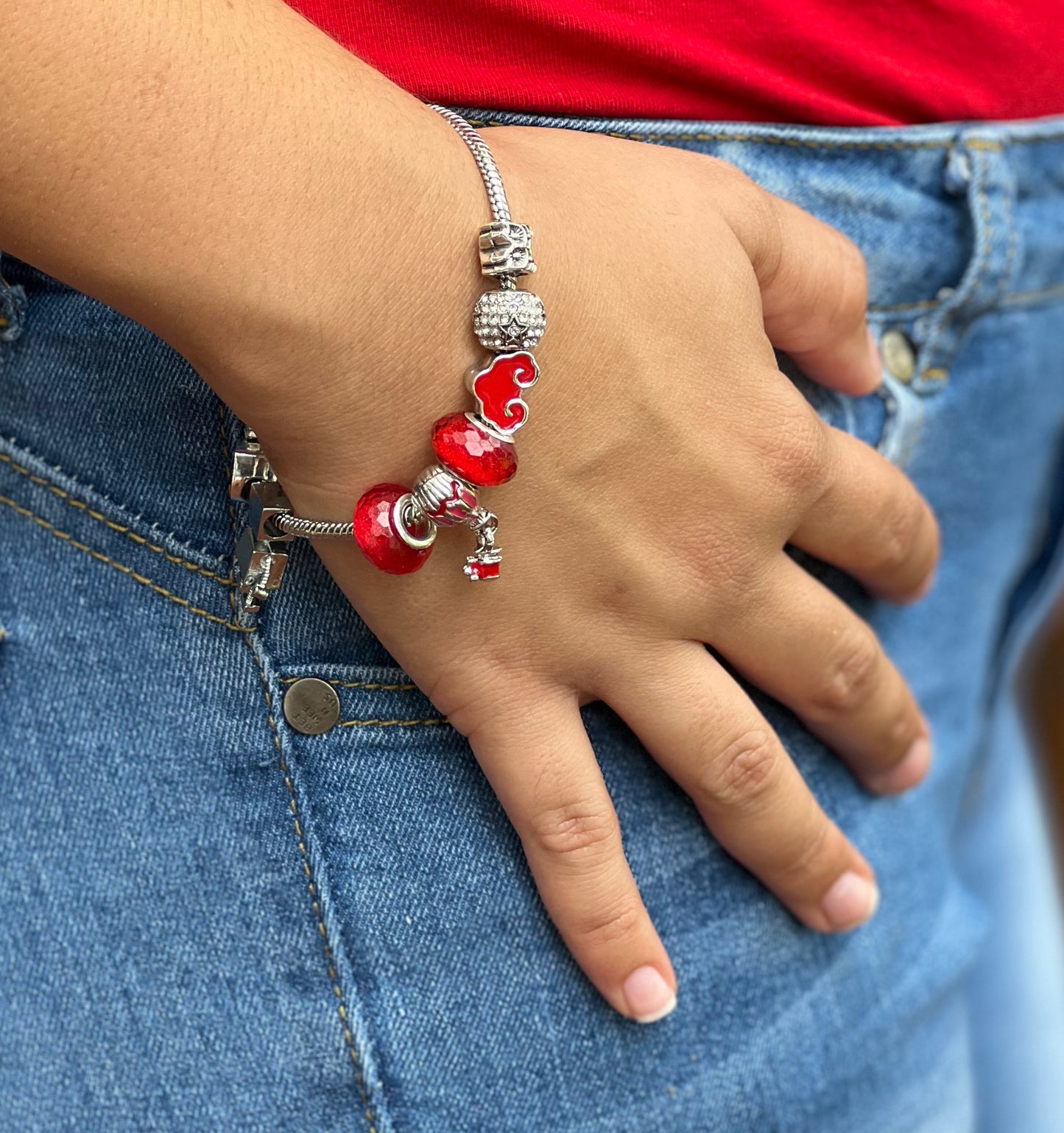 Geometric Glass Beaded Bracelet – Colorful Alloy Travel Jewelry for Women