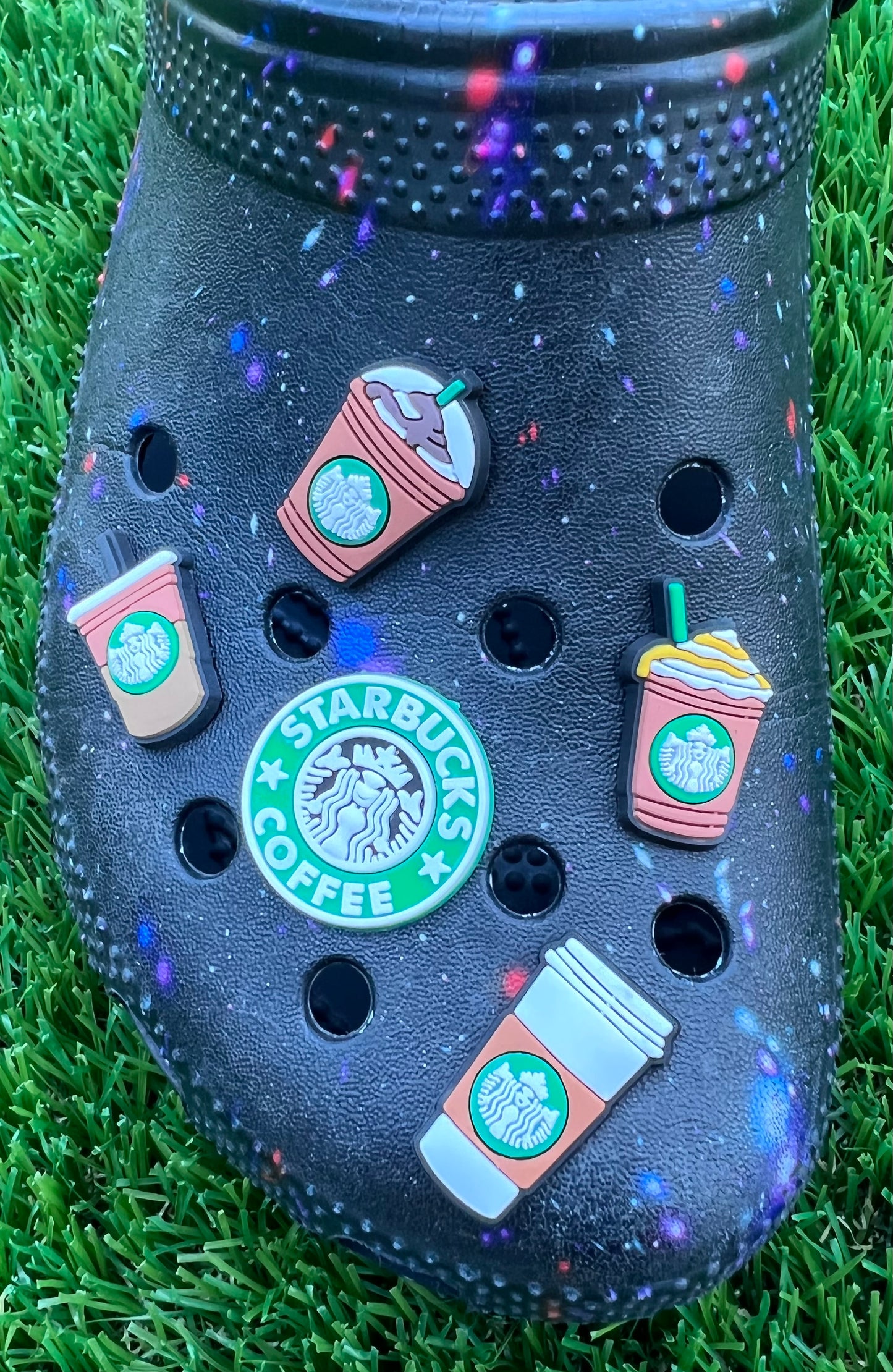 Coffee Croc Charms 5Pcs