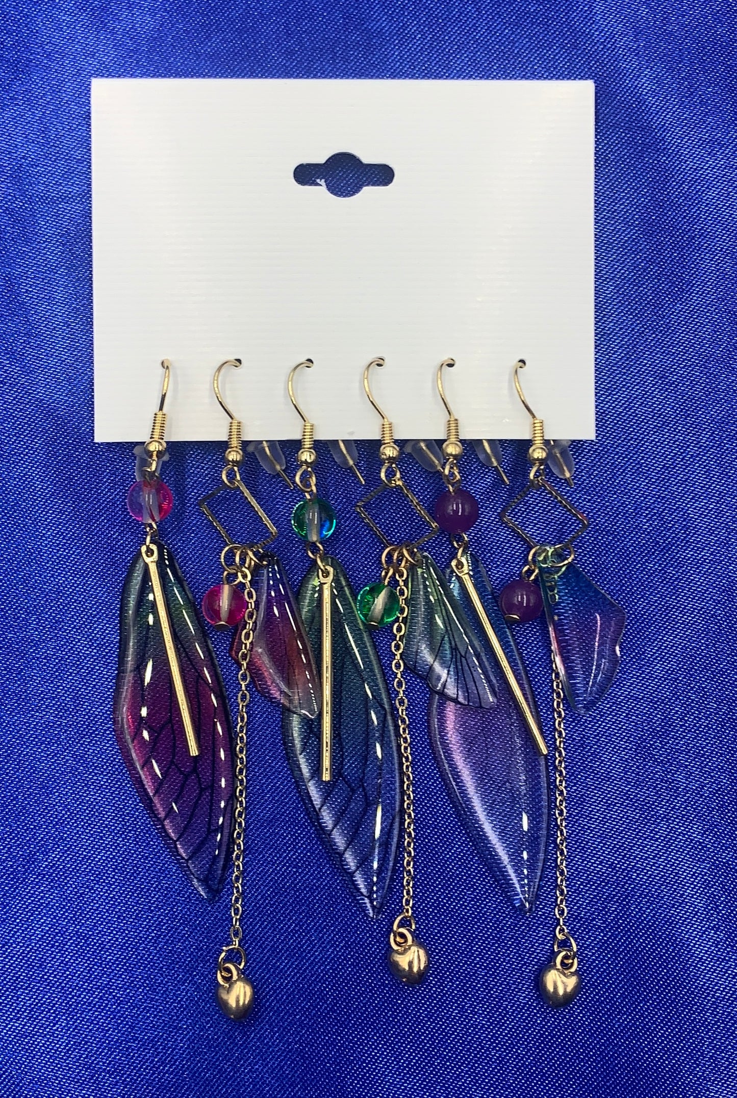 Cute Butterfly Arylic Asymmetrical Drop Earrings 1 Set