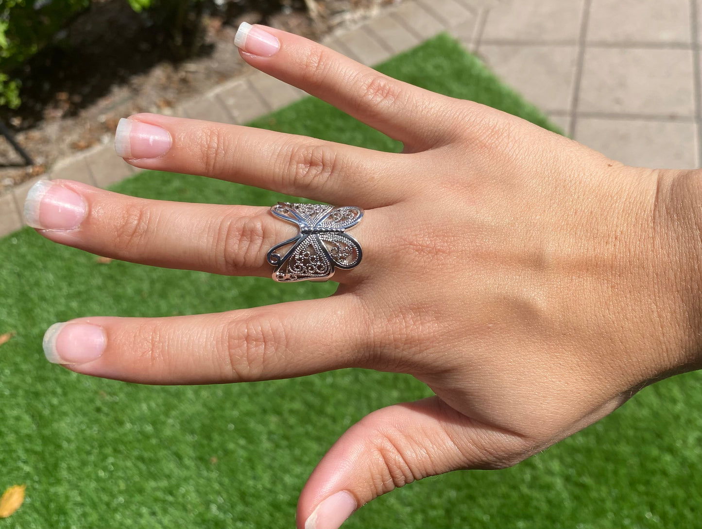 Hollow Butterfly Ring for Women – Adjustable Alloy Animal Design, Gold & Silver Plated Fashion Jewelry