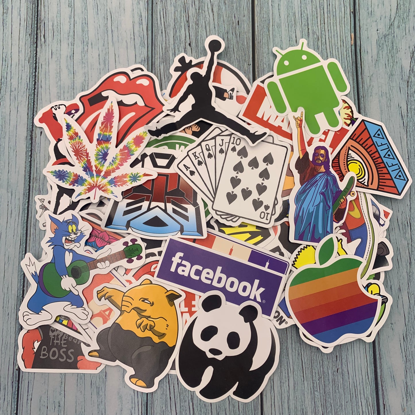 100 PCS Random Vinyl Stickers β Waterproof Aesthetic Decals for Laptop & Water Bottle β¨