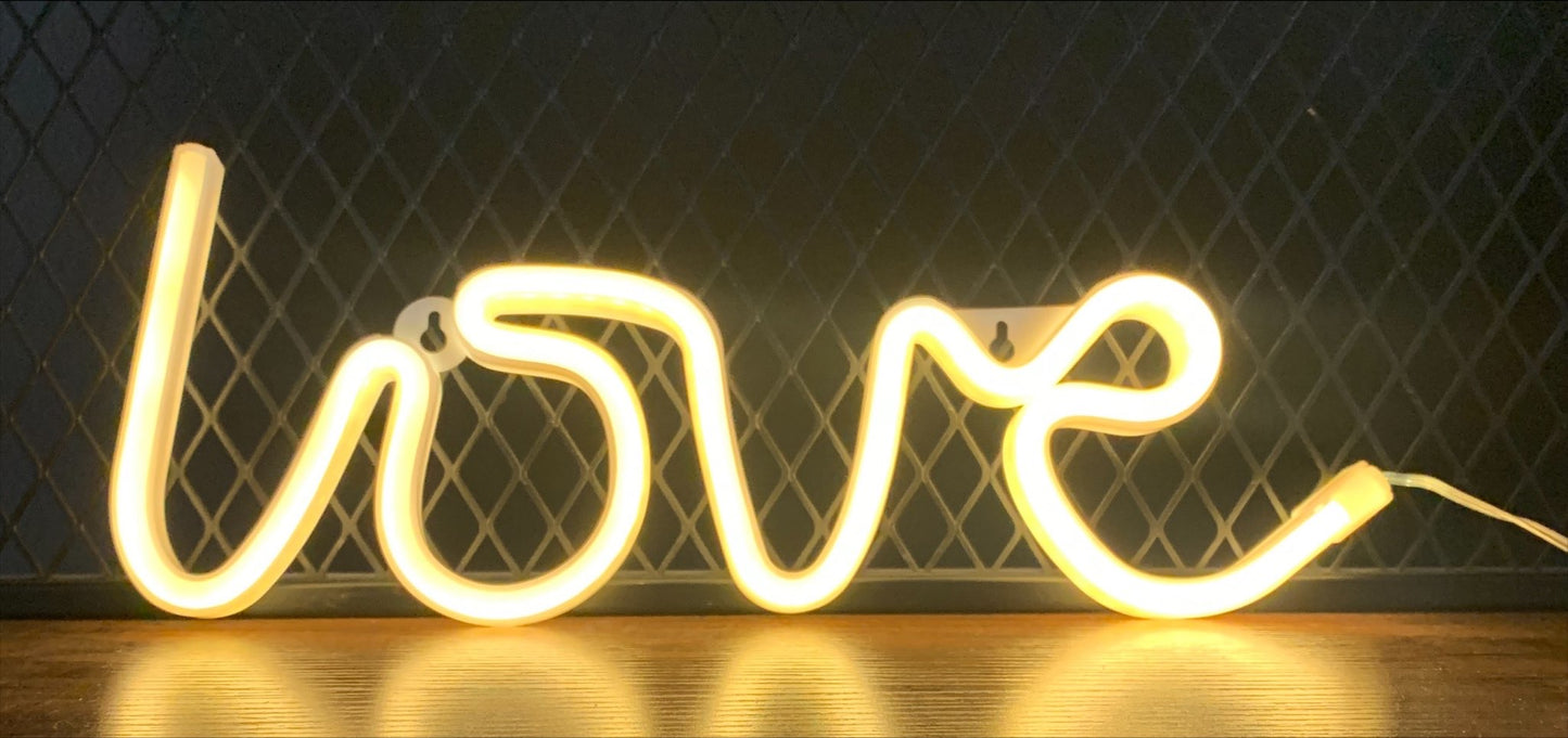 LOVE Neon Sign – LED Wall Light for Home Decor, Bedroom, Wedding, or Party Display