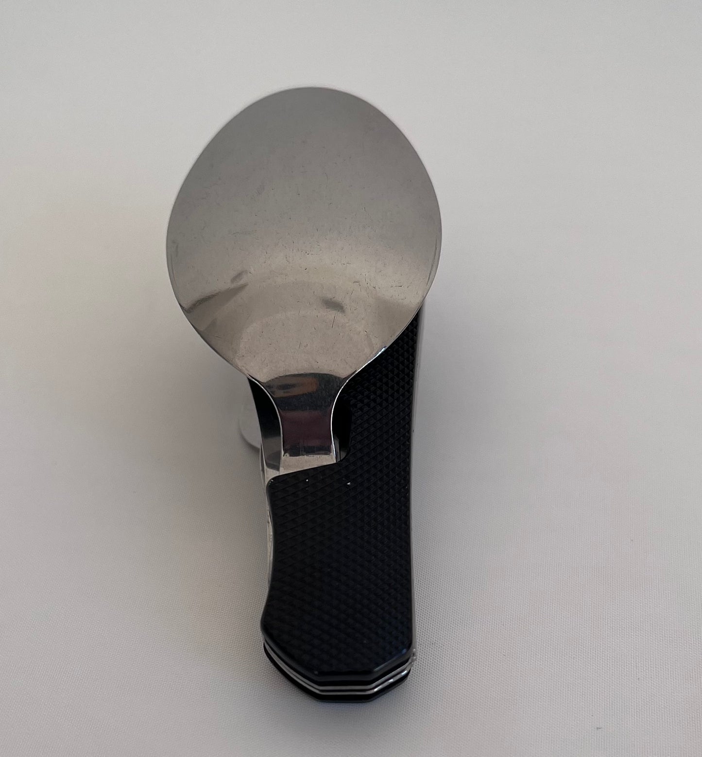 4-in-1 Black Stainless Steel Camping Utensil – Eco-Friendly Detachable Travel Flatware