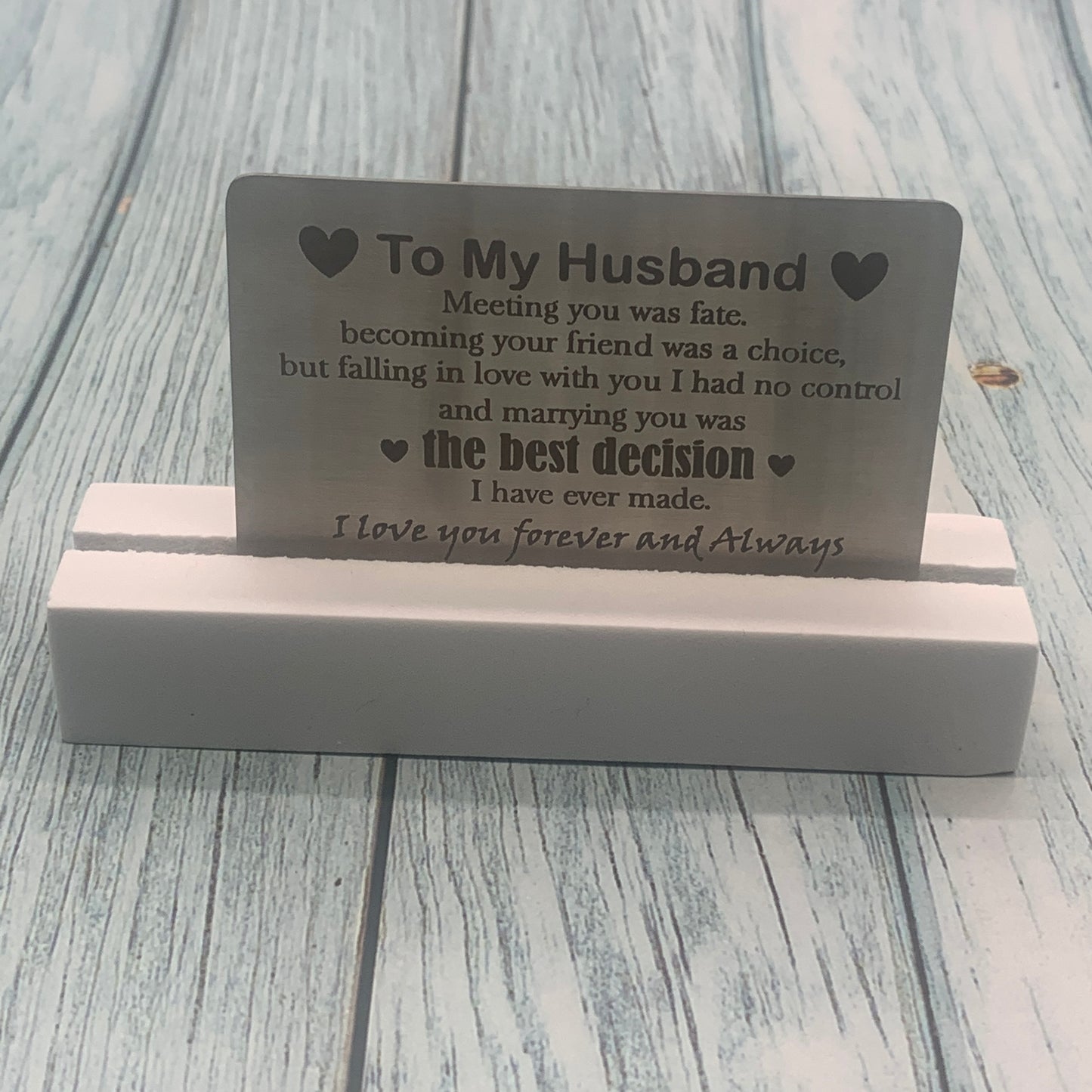 ♥ My Husband Wallet Insert Card Anniversary Gifts, Love Note, Deployment Birthday ♥
