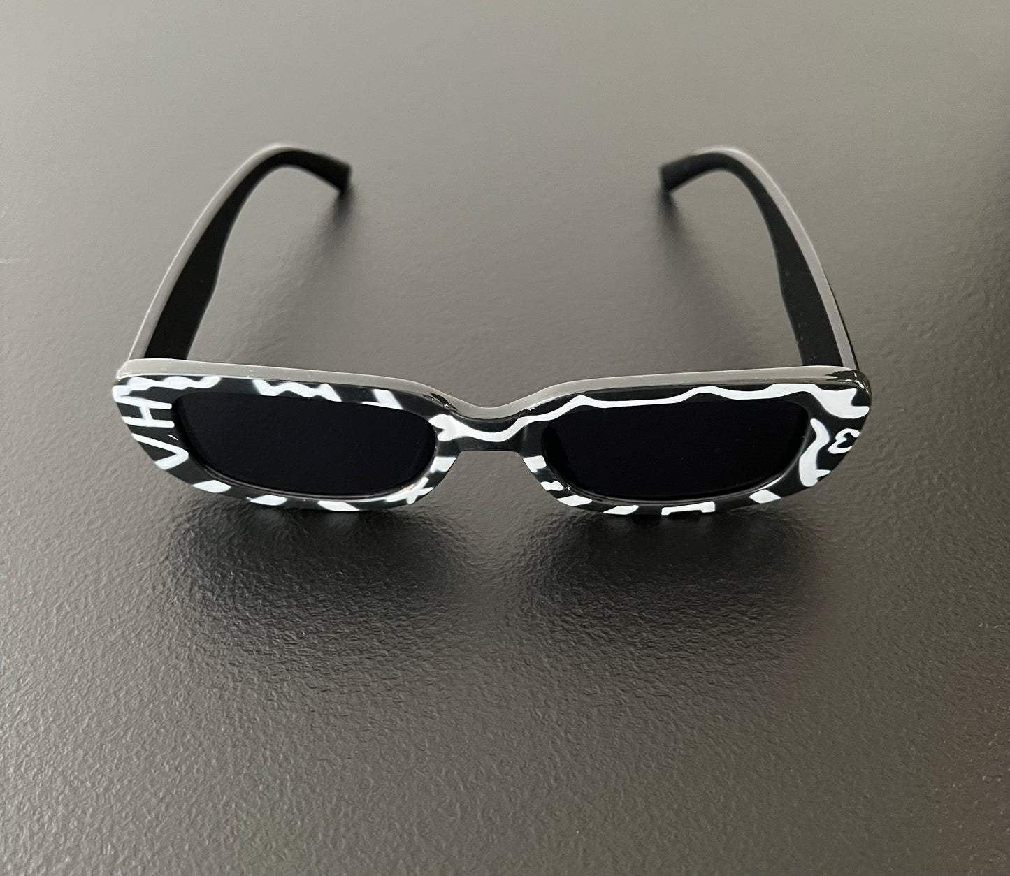 Trending White & Black Square Sunglasses – Small Frame Retro Eyewear