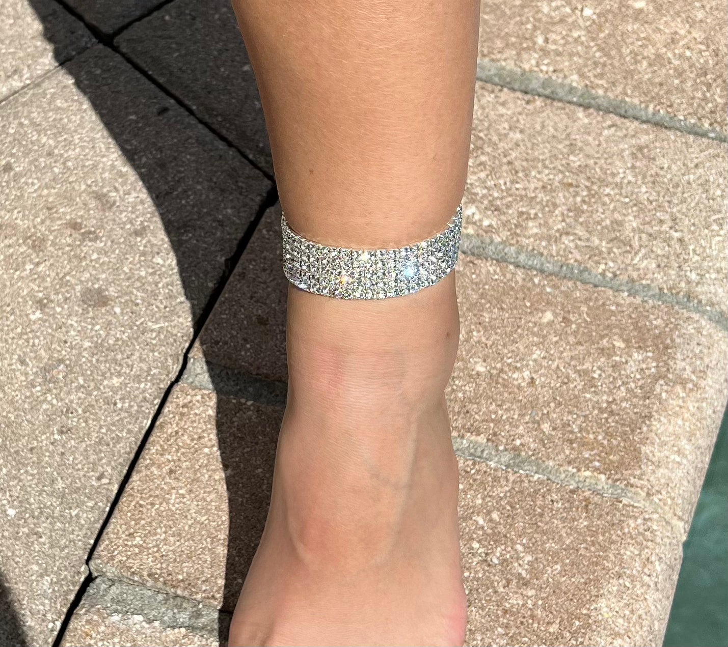 Diamond 5 Line Anklet Bracelet for Women Gift