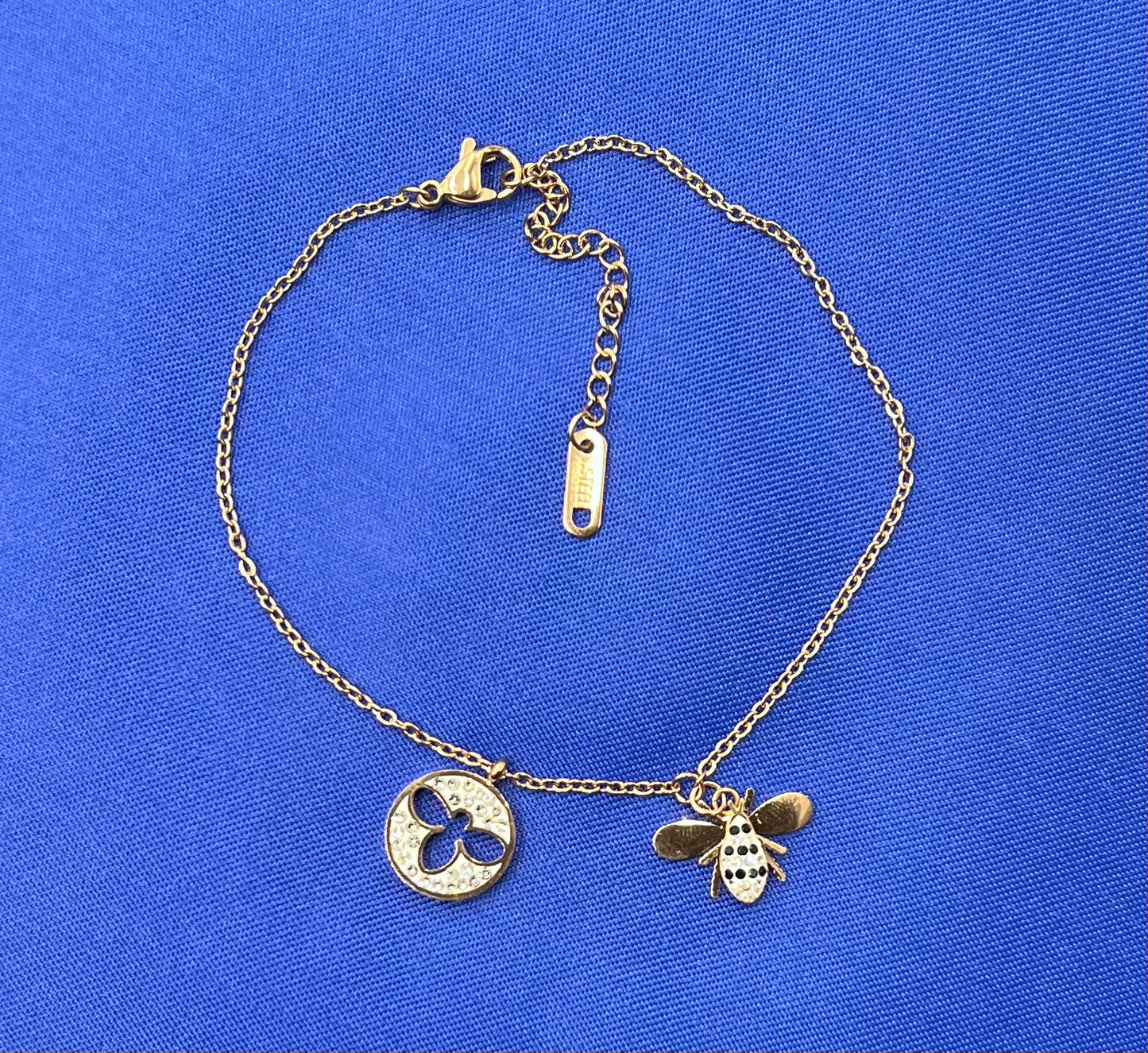 Diamond Bee Anklet – Titanium Steel Jewelry