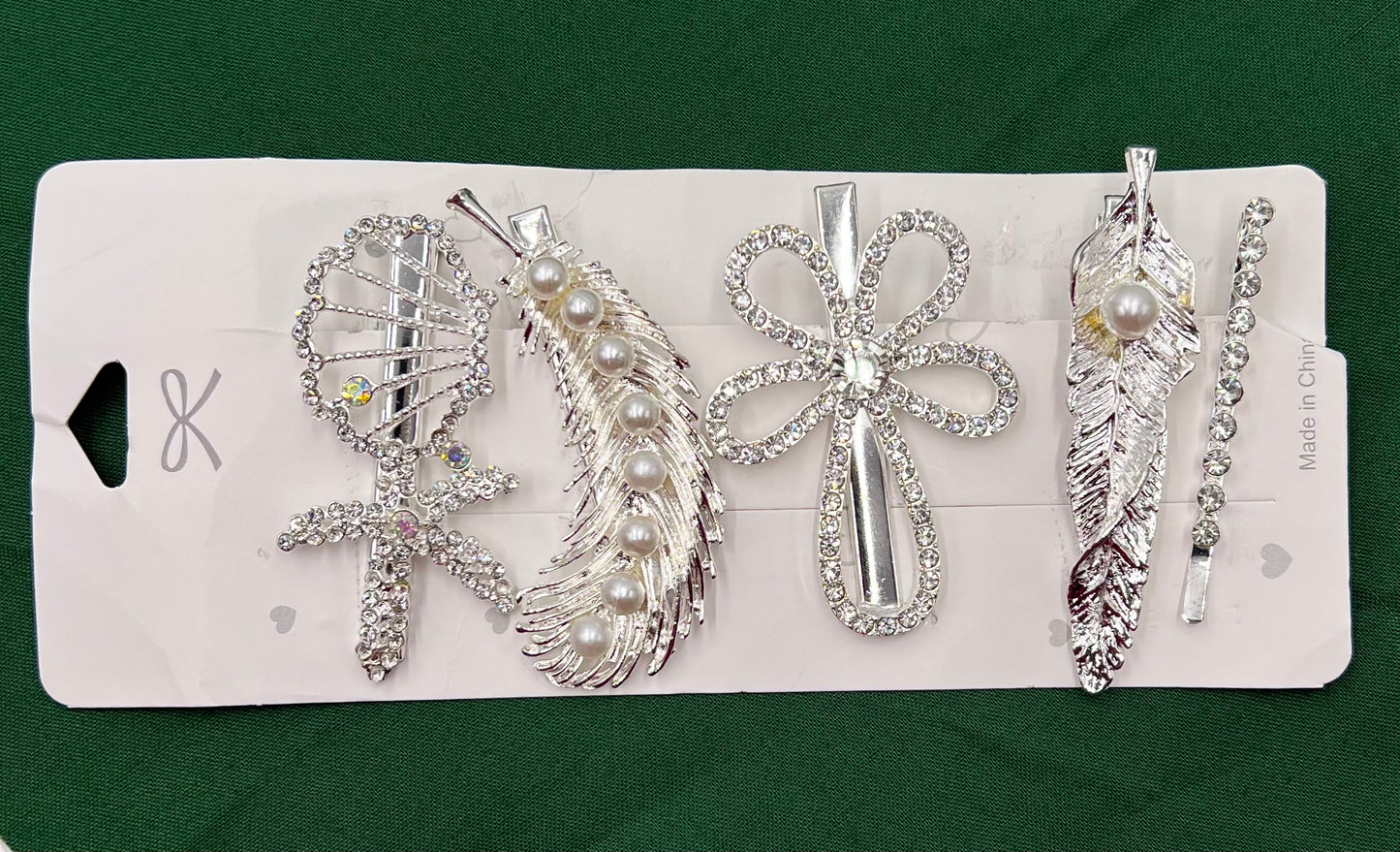 4 piece set of Metal Rhinestone Hair Pin