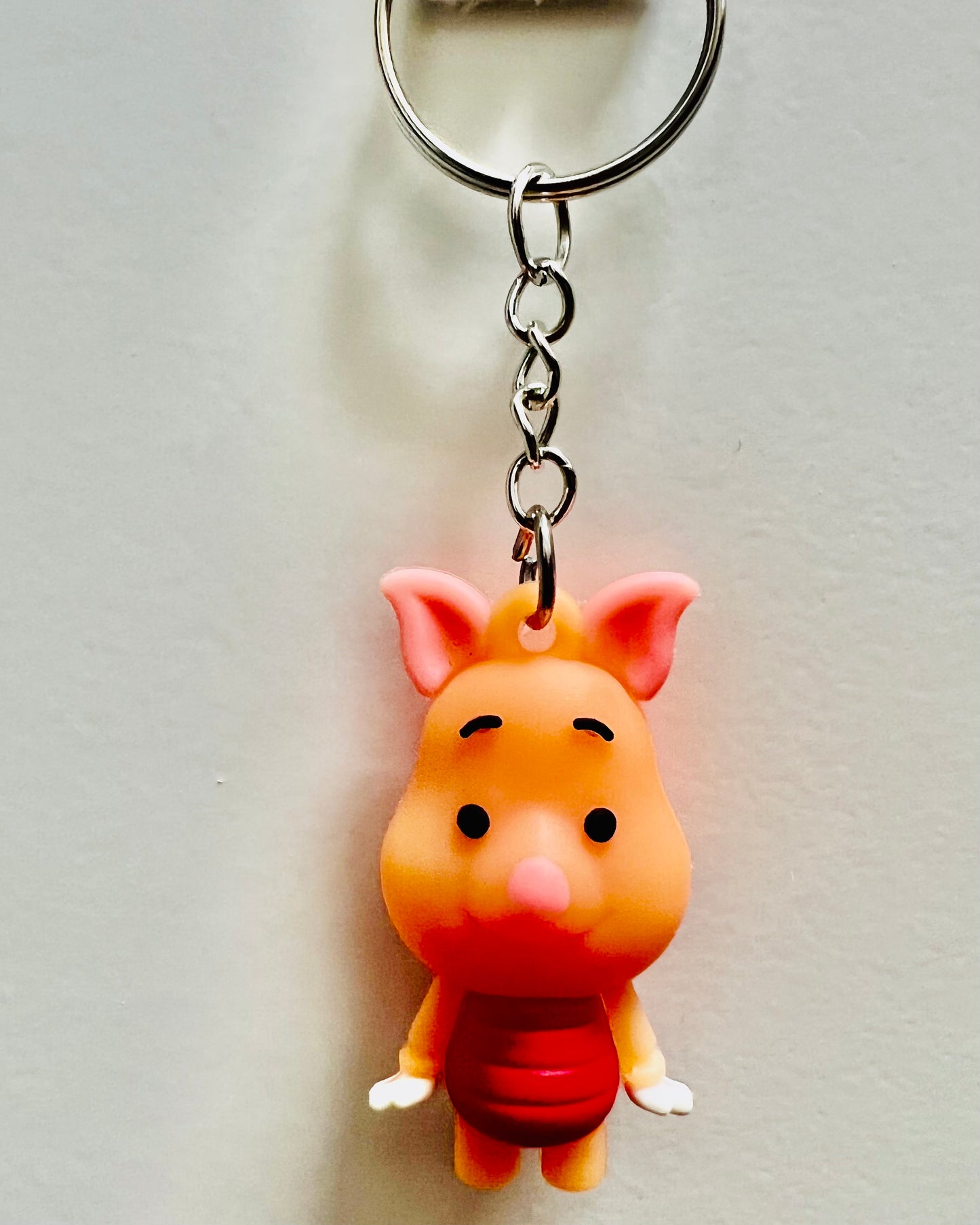 Piglet Pvc Metal Plating Bag Pendant Keychain