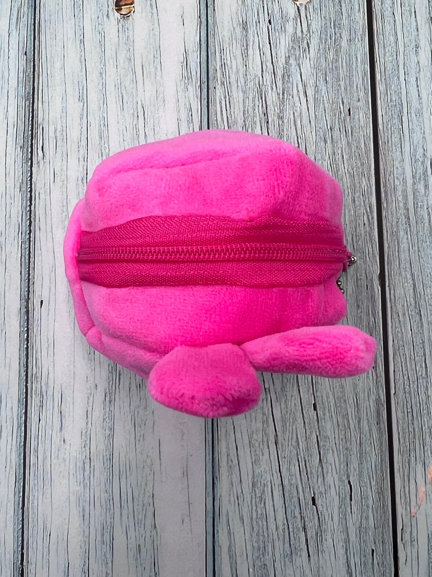 Pink Rabbit Plush Coin Purse with Strawberry β 3D Cartoon Wallet & Key Holder for Girls