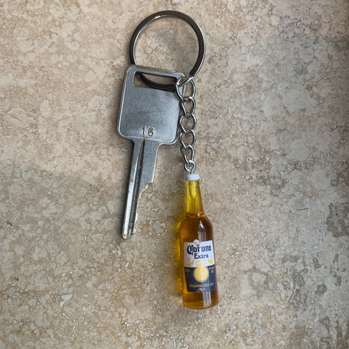 Corona Bottle Keychain