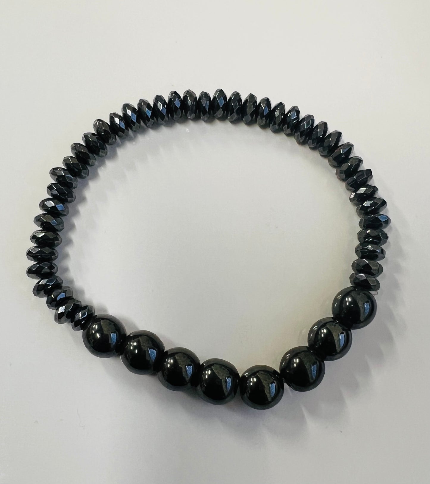 Weight Loss Round Men Women Therapy Magnetic Hematite Stone Beads Bracelet