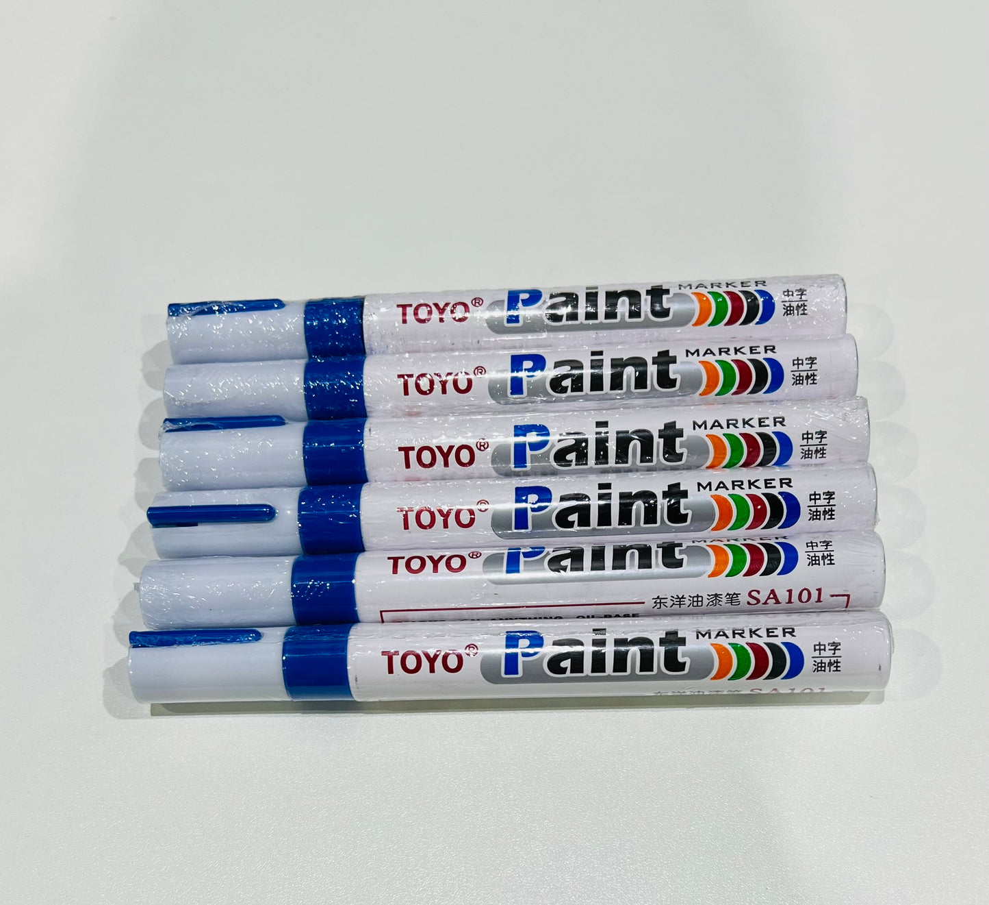 6-PACK BLUE Tire Lettering Paint Marker Pen, Waterproof Permanent Automotive Paint Tires 6BLUE