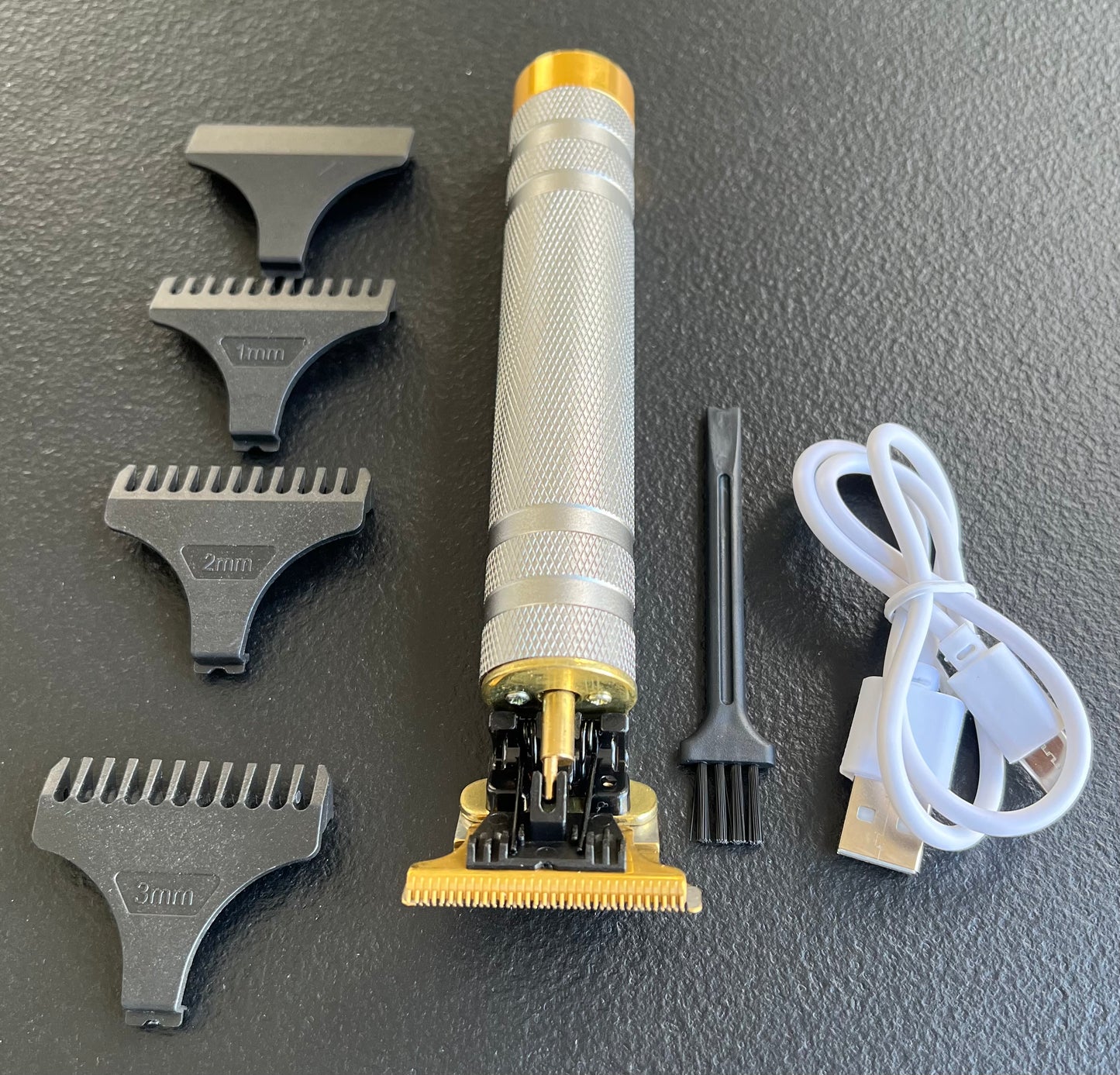 Vintage T9 Barbeador Gold Silver Beard Hair Trimmer Cutter Machine for Men