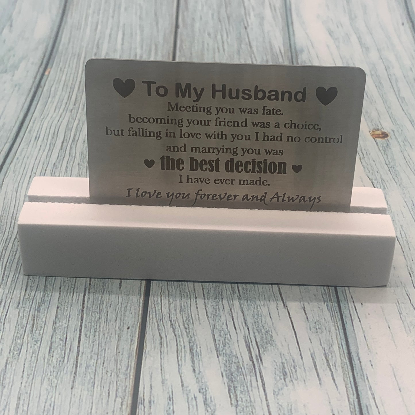 ♥ My Husband Wallet Insert Card Anniversary Gifts, Love Note, Deployment Birthday ♥
