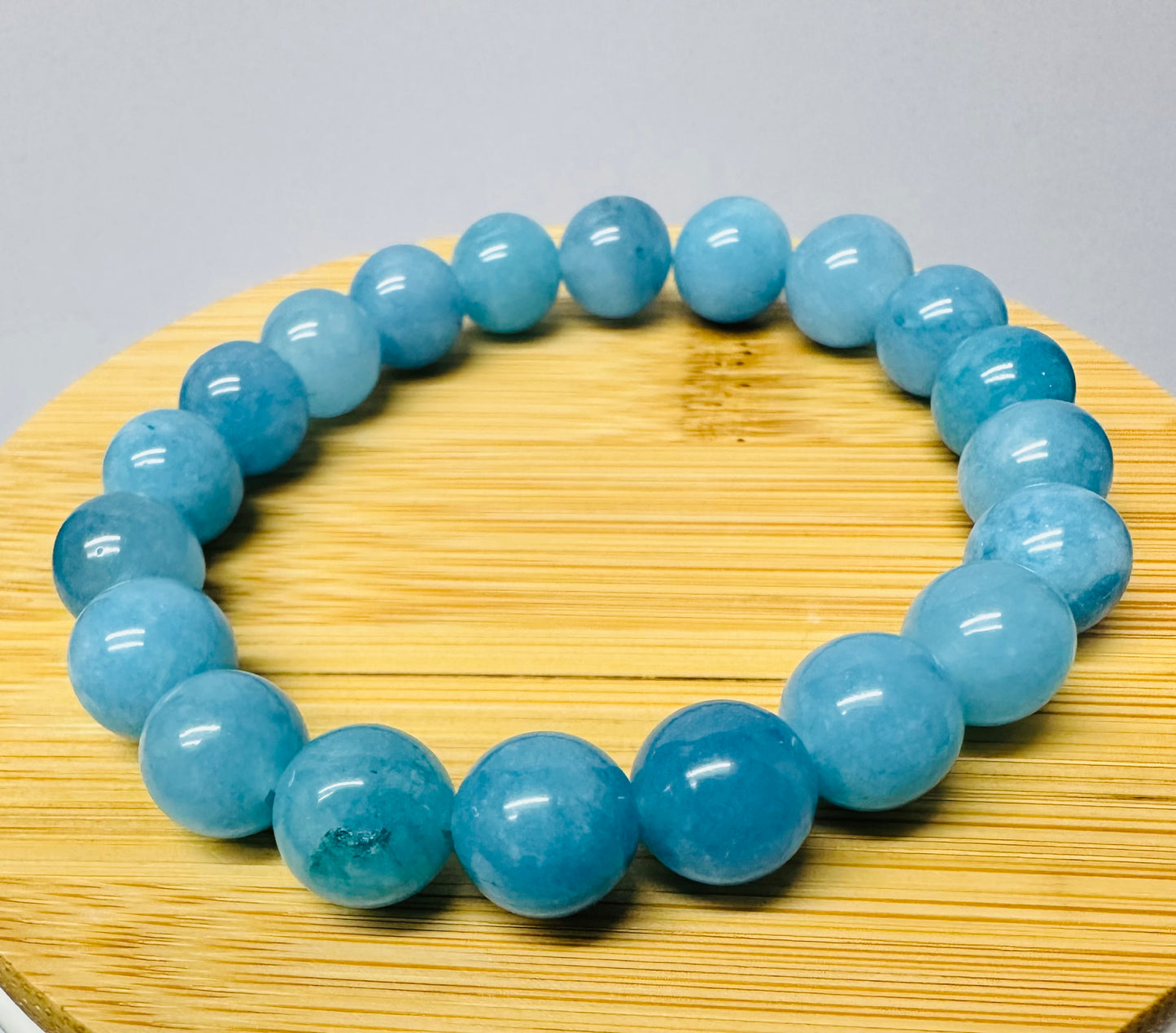 Jade Blue Bracelet 10mm