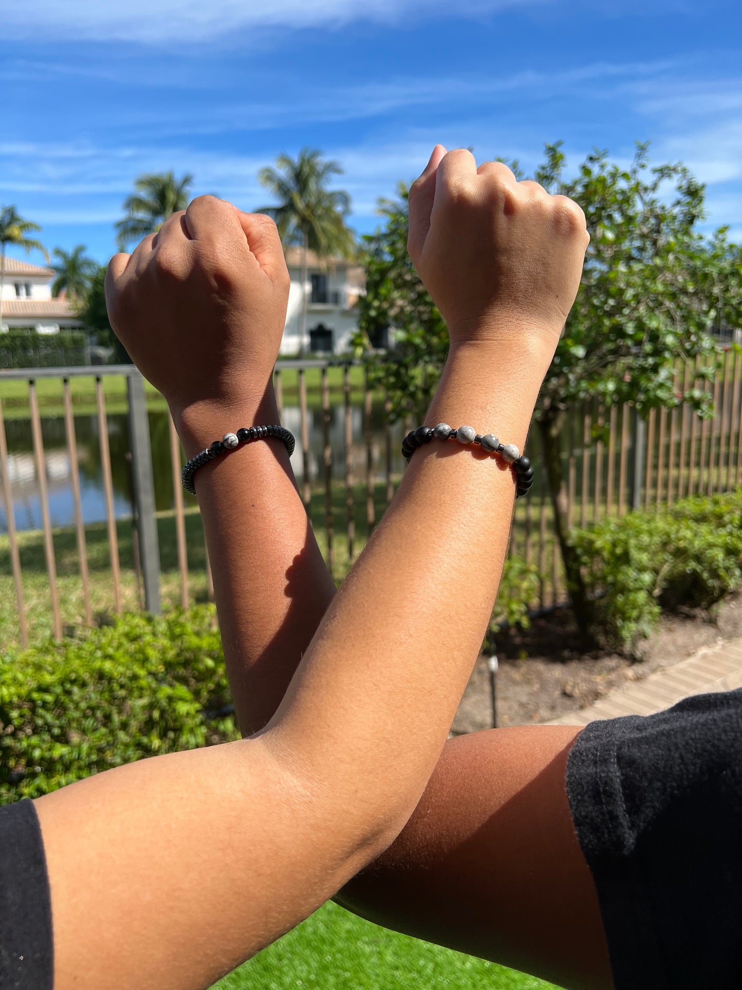 2 Weight Loss Men Women Therapy Magnetic Hematite Stone Beads Bracelet