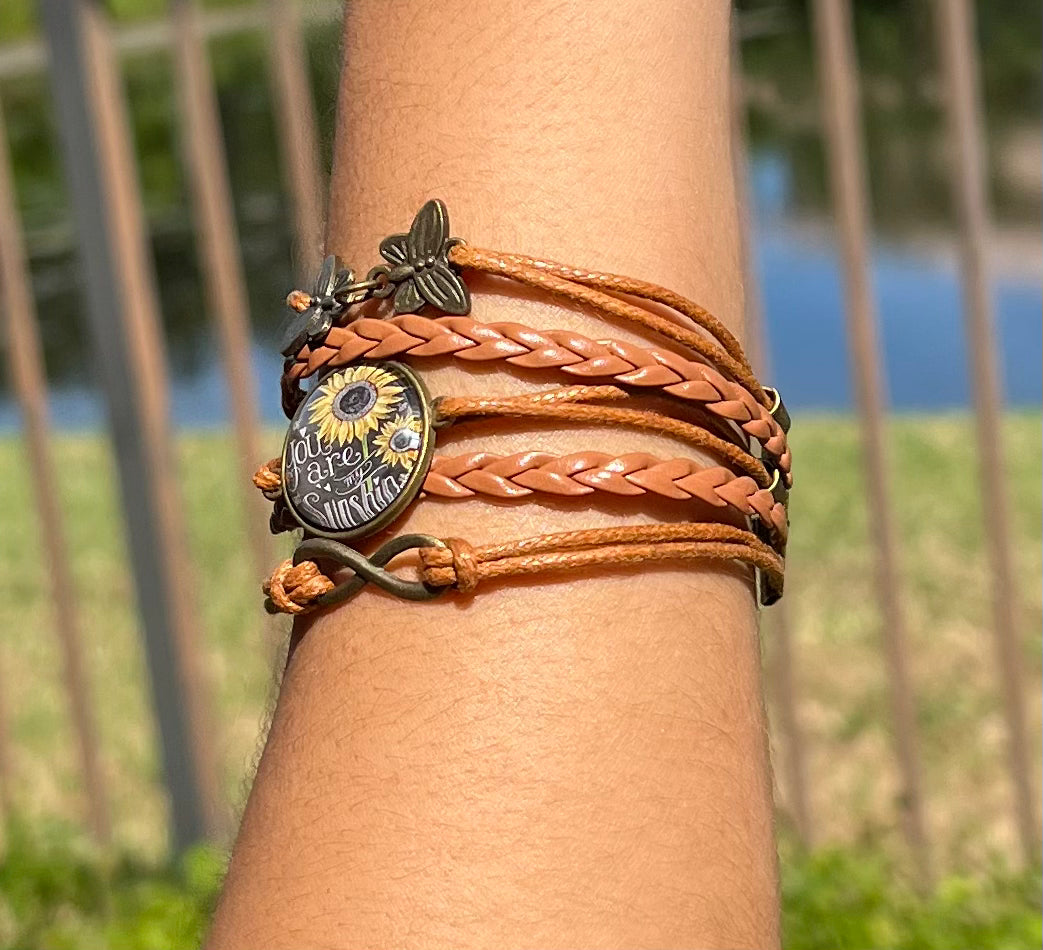 🌻🌻🌻 SUNFLOWER BUTTERFLY BRACELET🌻🌻🌻