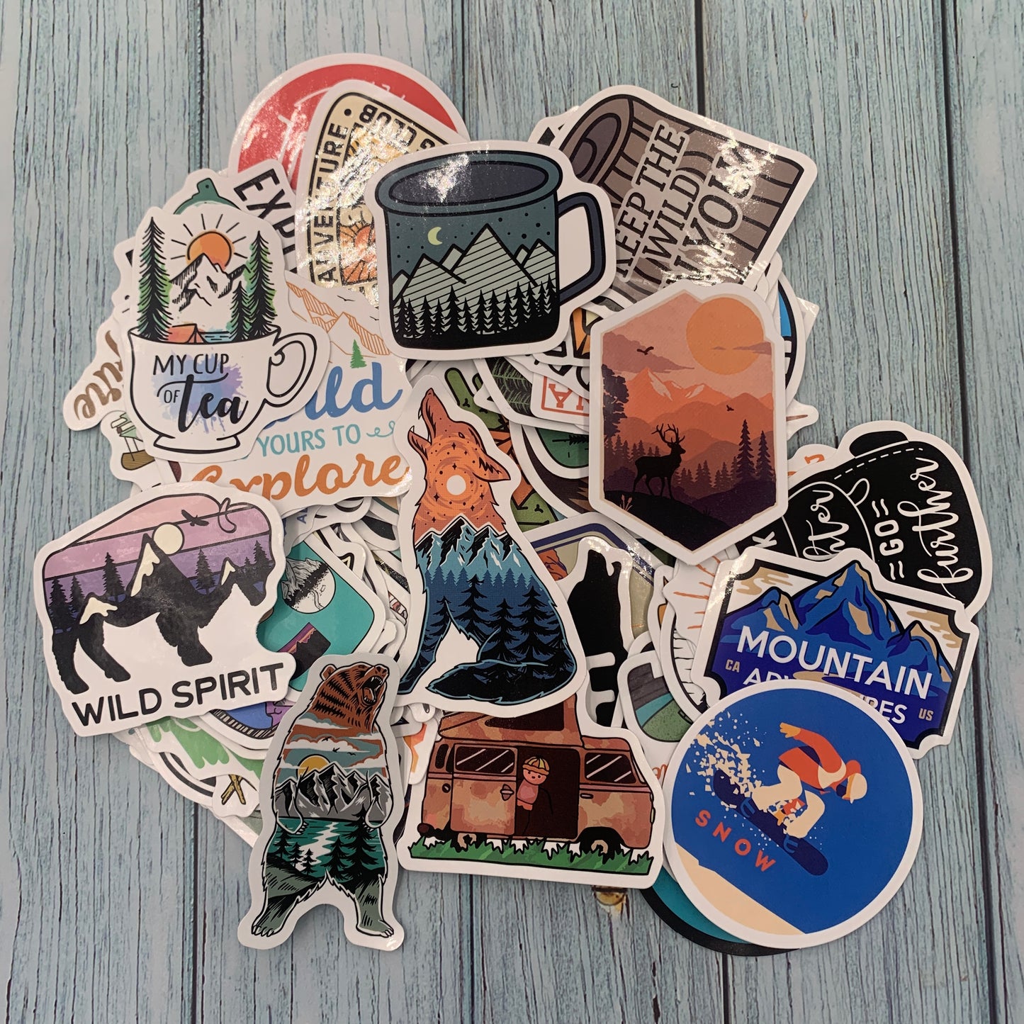 90 PCS National Park Stickers – Waterproof Vinyl Decals for Water Bottles & Laptops