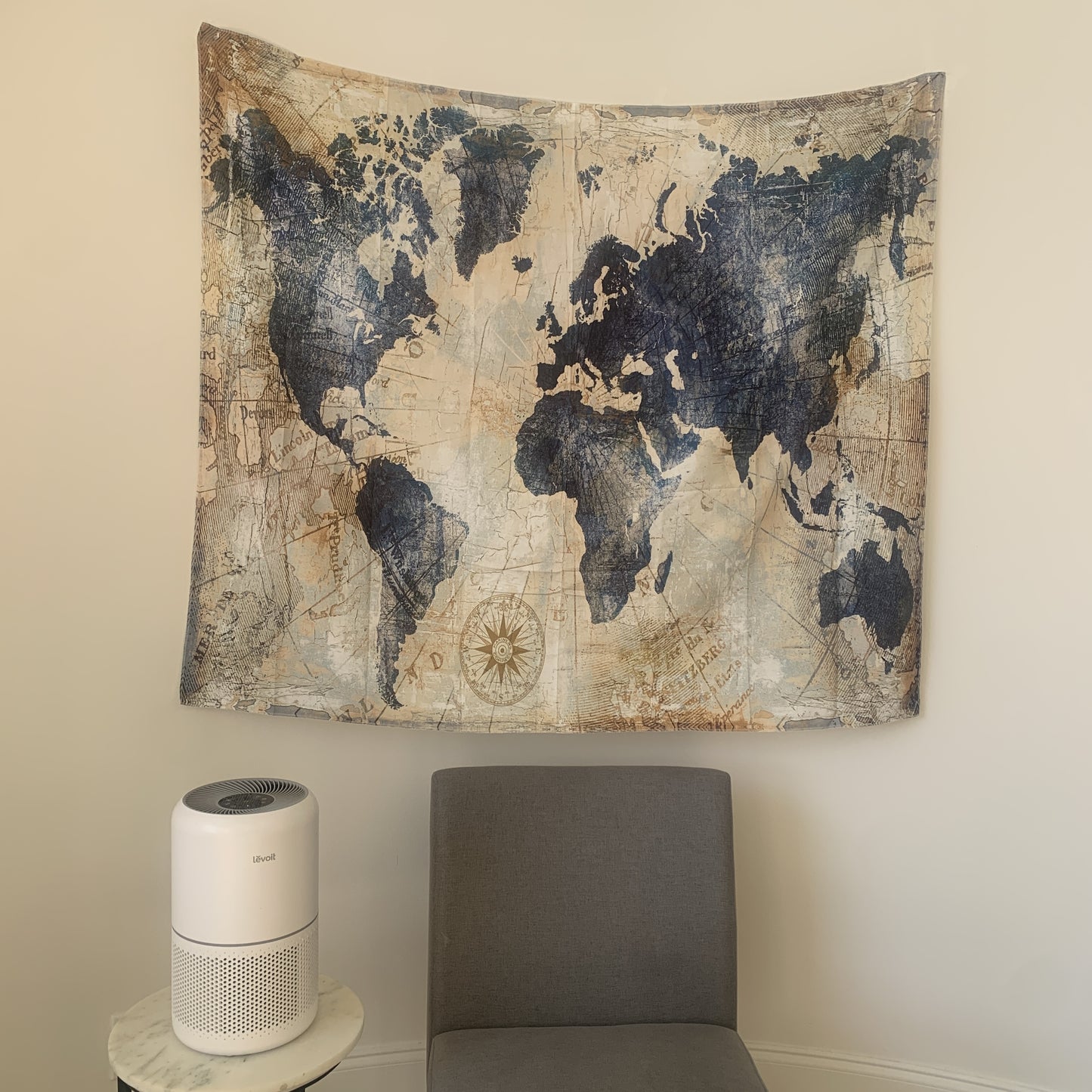 Retro World Map Tapestry Globe Map Tapestry Wall Hanging