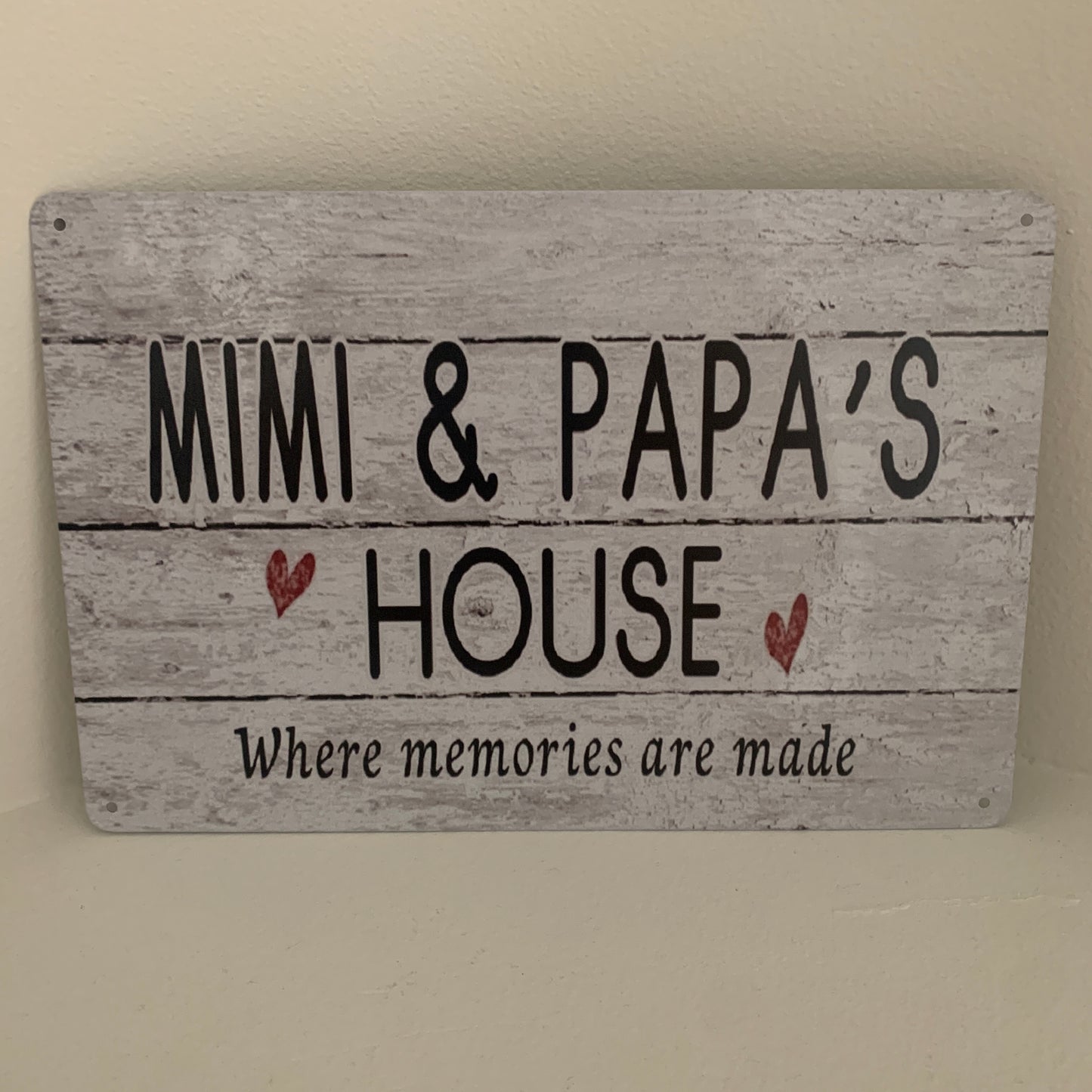 Mimi And Papa's House Metal Aluminum Sign 8"x12"