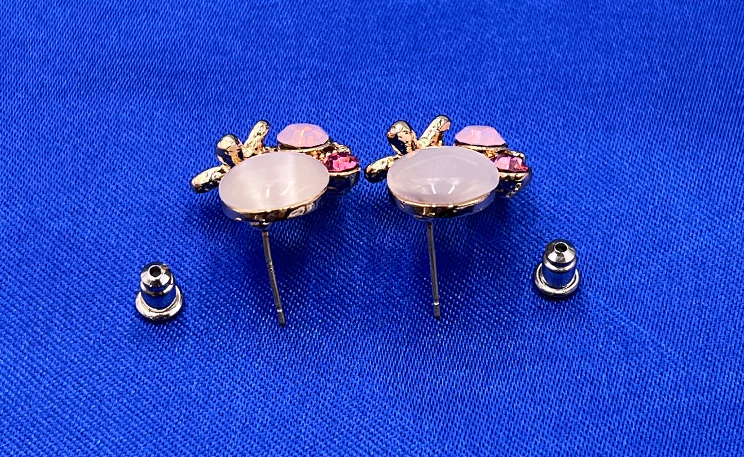 Gold Plated Zircon Stone Earings Contemporary Fancy Stud Earring For Women