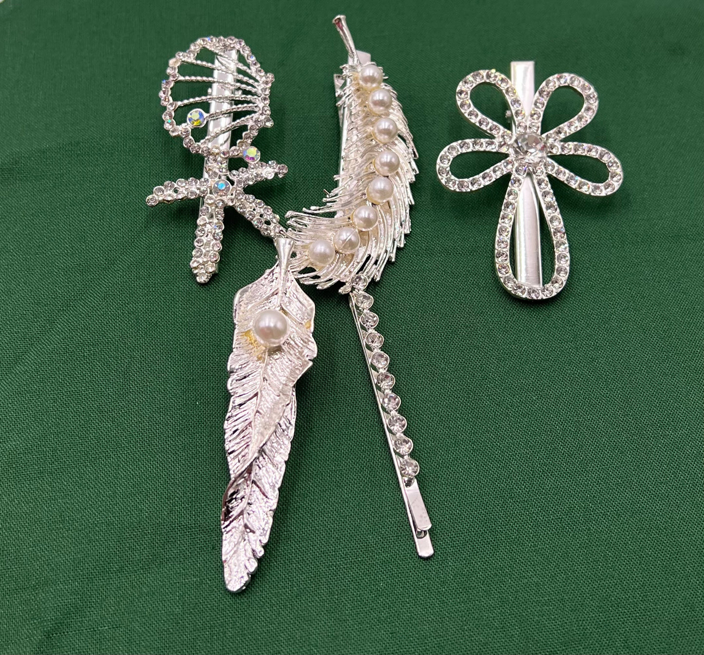 4 piece set of Metal Rhinestone Hair Pin