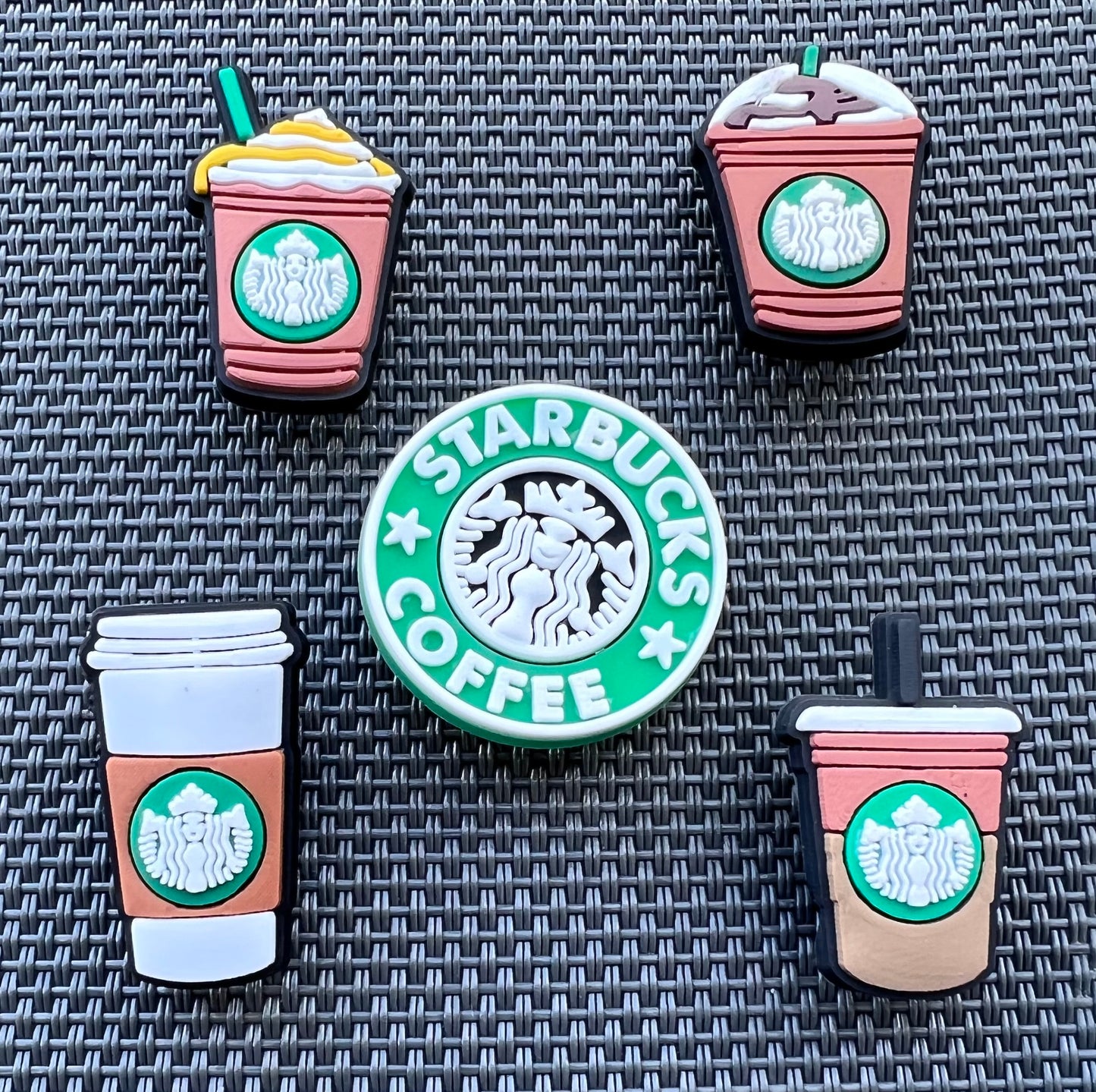 Coffee Croc Charms 5Pcs