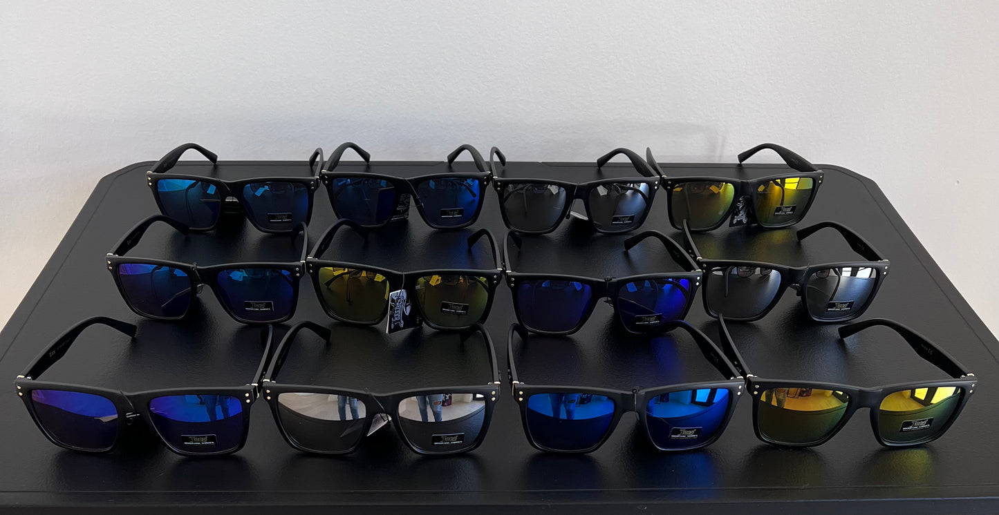 Retro Mirror Lens Sunglasses – Random Color UV400 Unisex Shades
