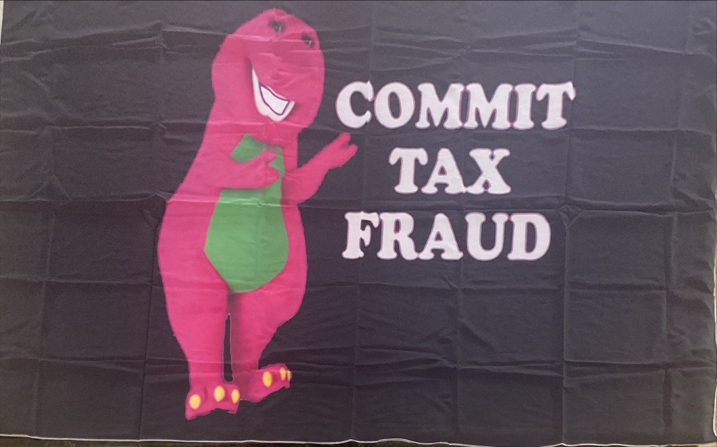 Politically Correct Barney Tapestry Flag Dorm Banner