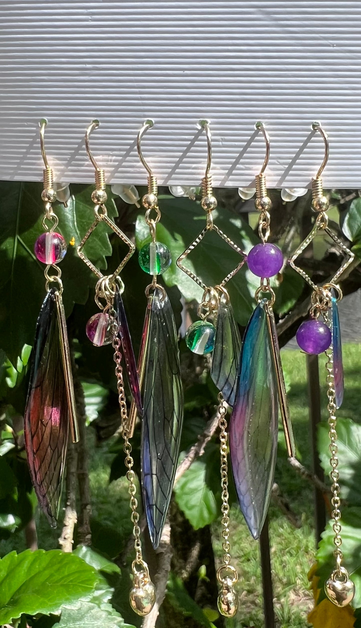 Cute Butterfly Arylic Asymmetrical Drop Earrings 1 Set