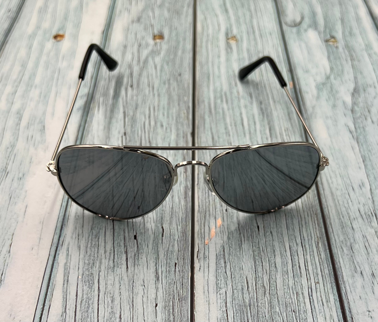 fashion colorful aviator reflective metal frame sunglasses - White Mercury