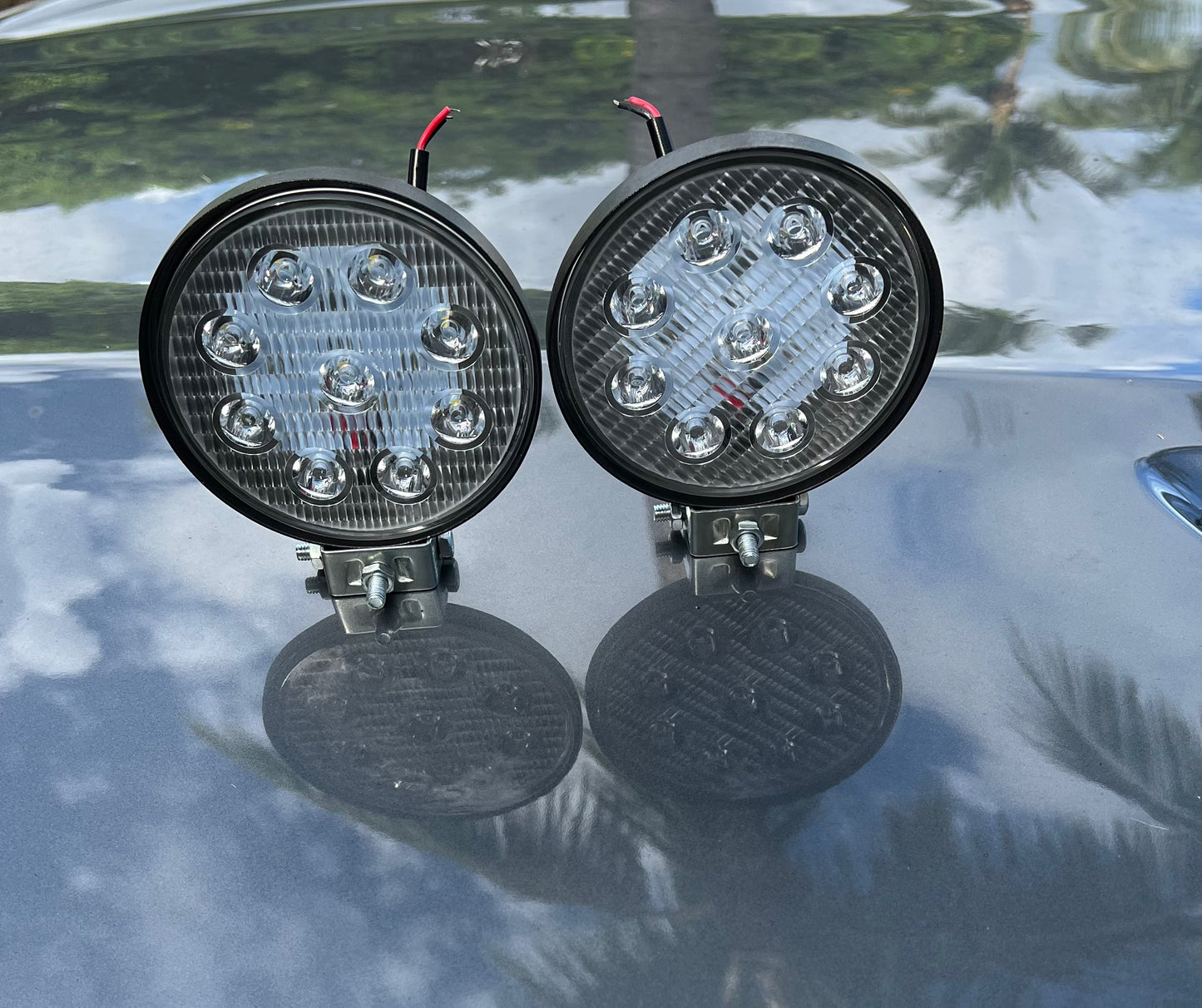 2x 4-Inch LED LIGHT PODS for Offroad fog 6k white lighting. Spot Flood Bright FB225