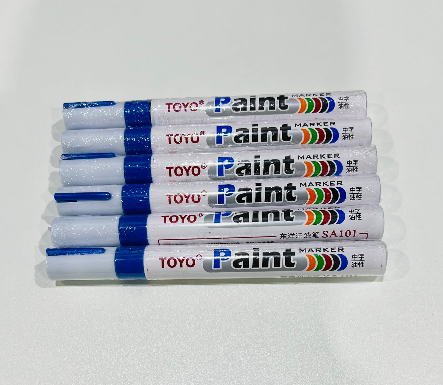 6-PACK BLUE Tire Lettering Paint Marker Pen, Waterproof Permanent Automotive Paint Tires 6BLUE