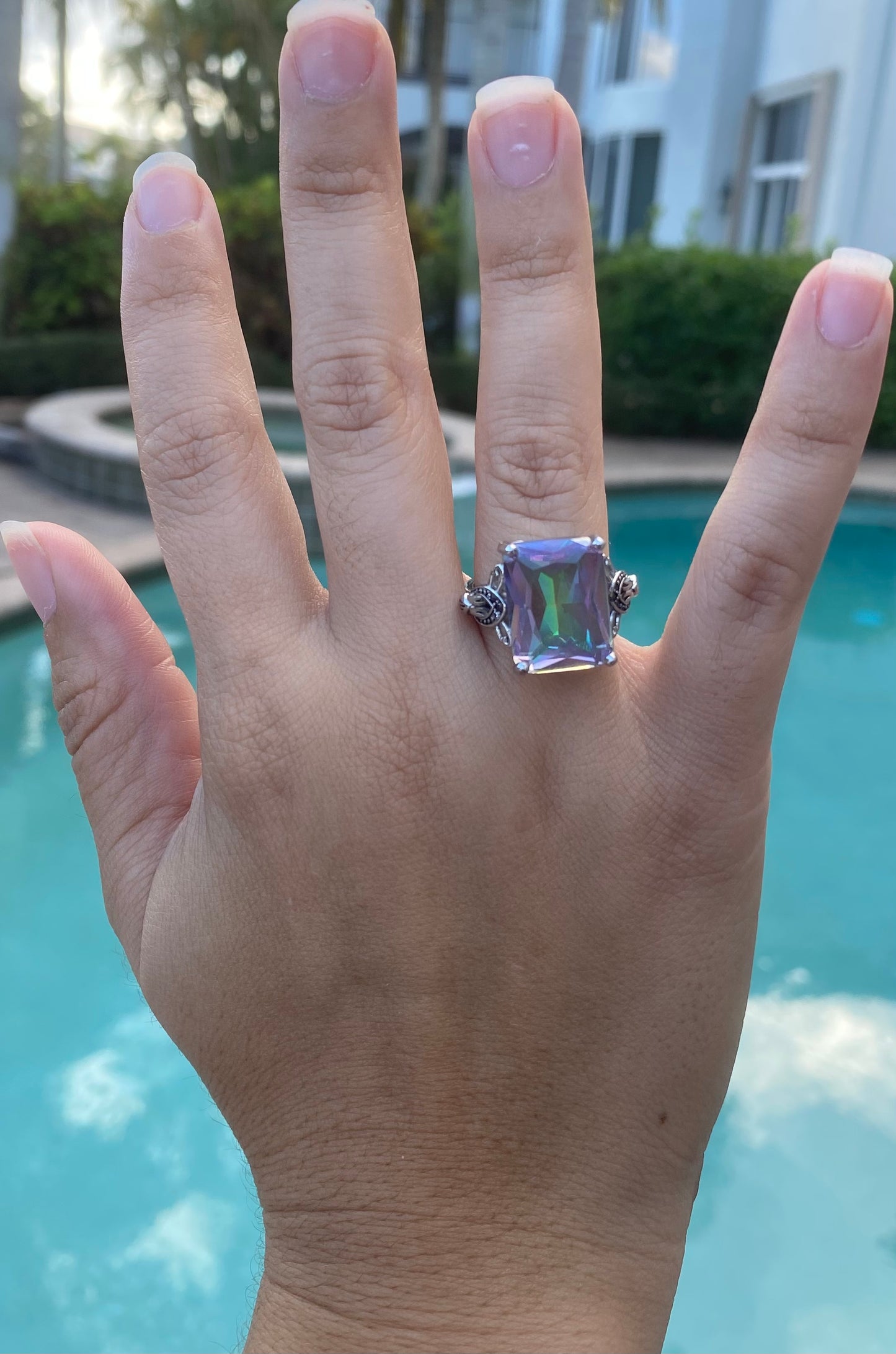 Adjustable Crystal Stone Ring – Minimalist Boho Jewelry for Women