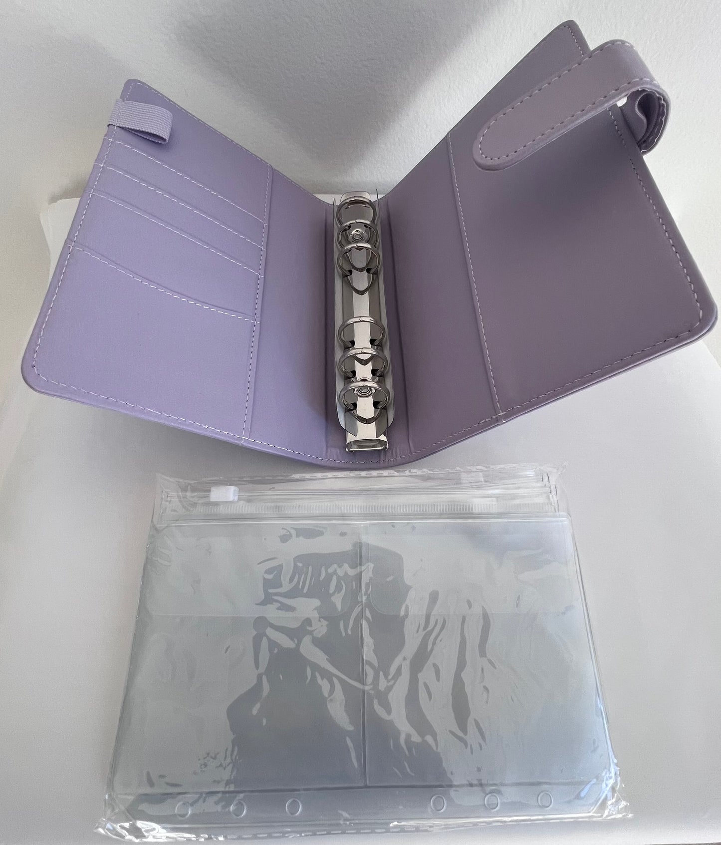 A6 Budget Binder with Zipper Envelopes – Money Organizer for Cash Budgeting, Purple