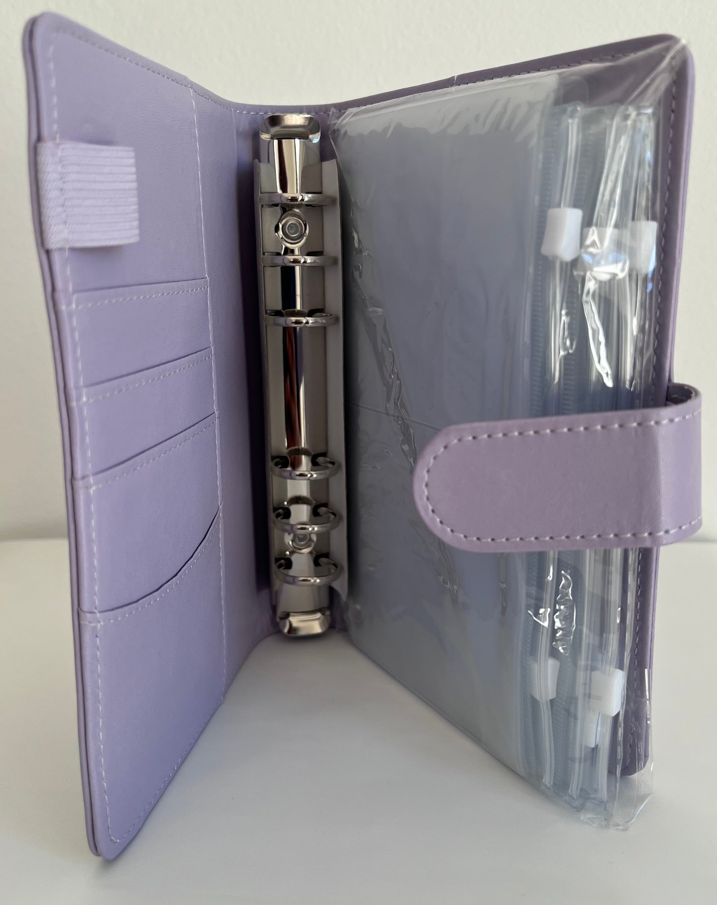 A6 Budget Binder with Zipper Envelopes – Money Organizer for Cash Budgeting, Purple