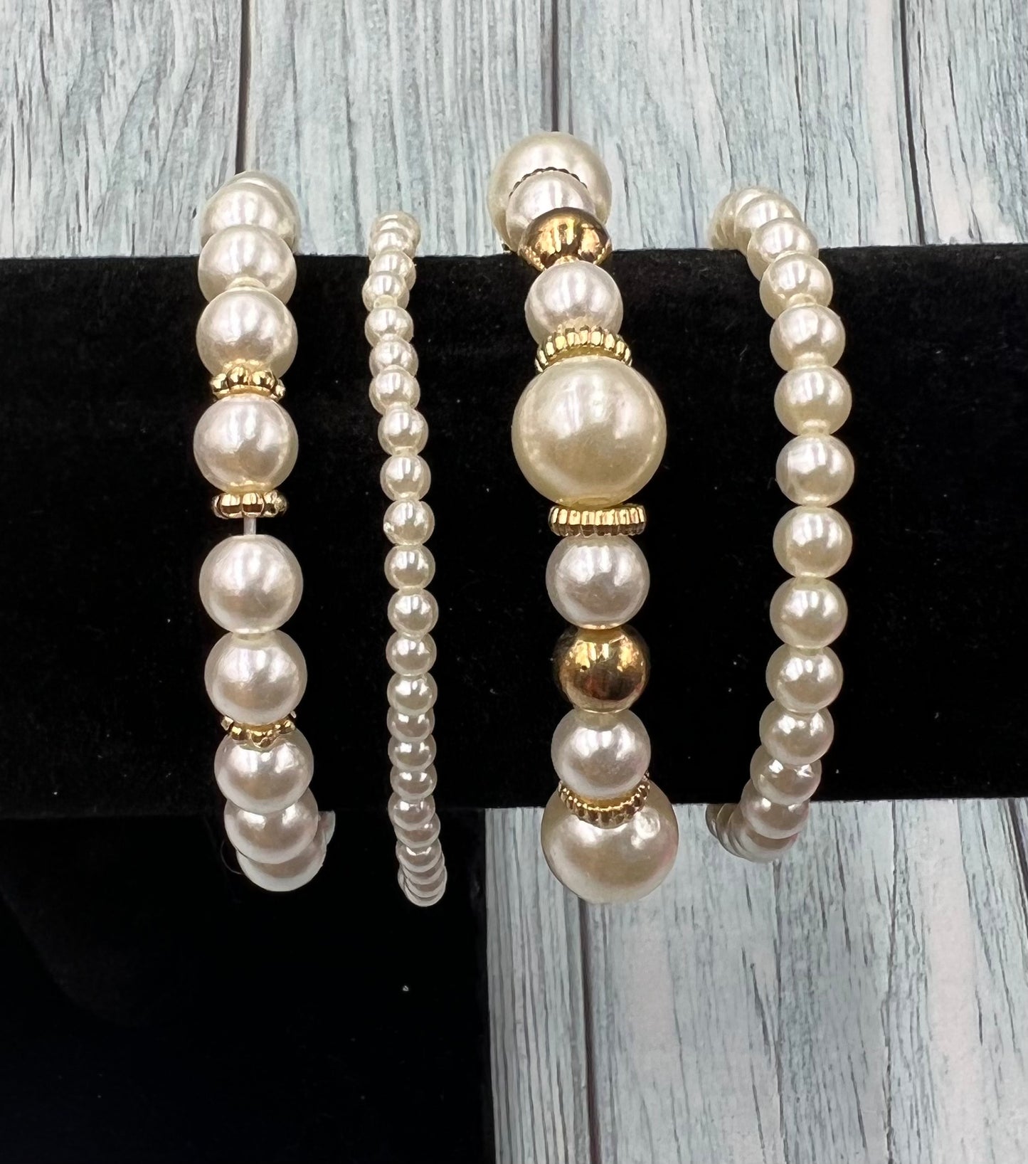 retro heart shape pearl bracelet wholesale
