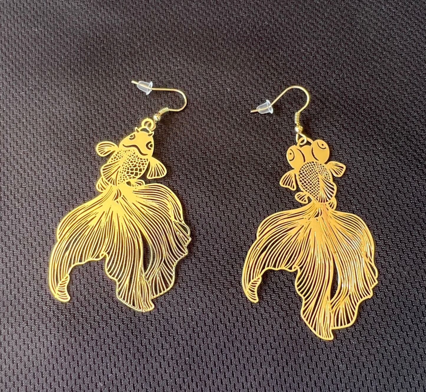 Fashion Simple Hollow Goldfish Earrings Painted Style Long Ear Hooks Women Jewelry Gifts