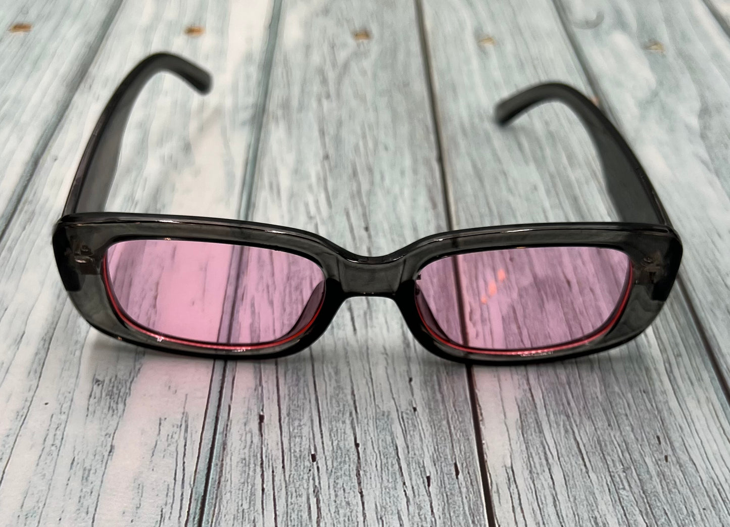 Retro Rectangle Sunglasses – Small Frame UV400 Shades for Teens & Adults