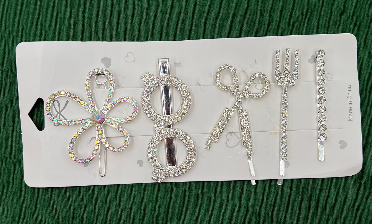 Metal Feather Pearl Hairpin Set