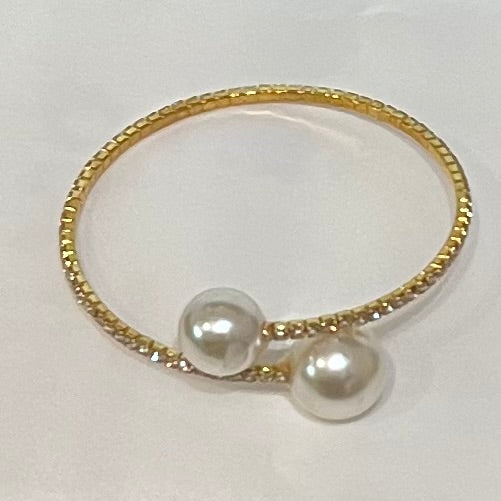 New Fashion Pearl Rhinestone Elastic Bracelet