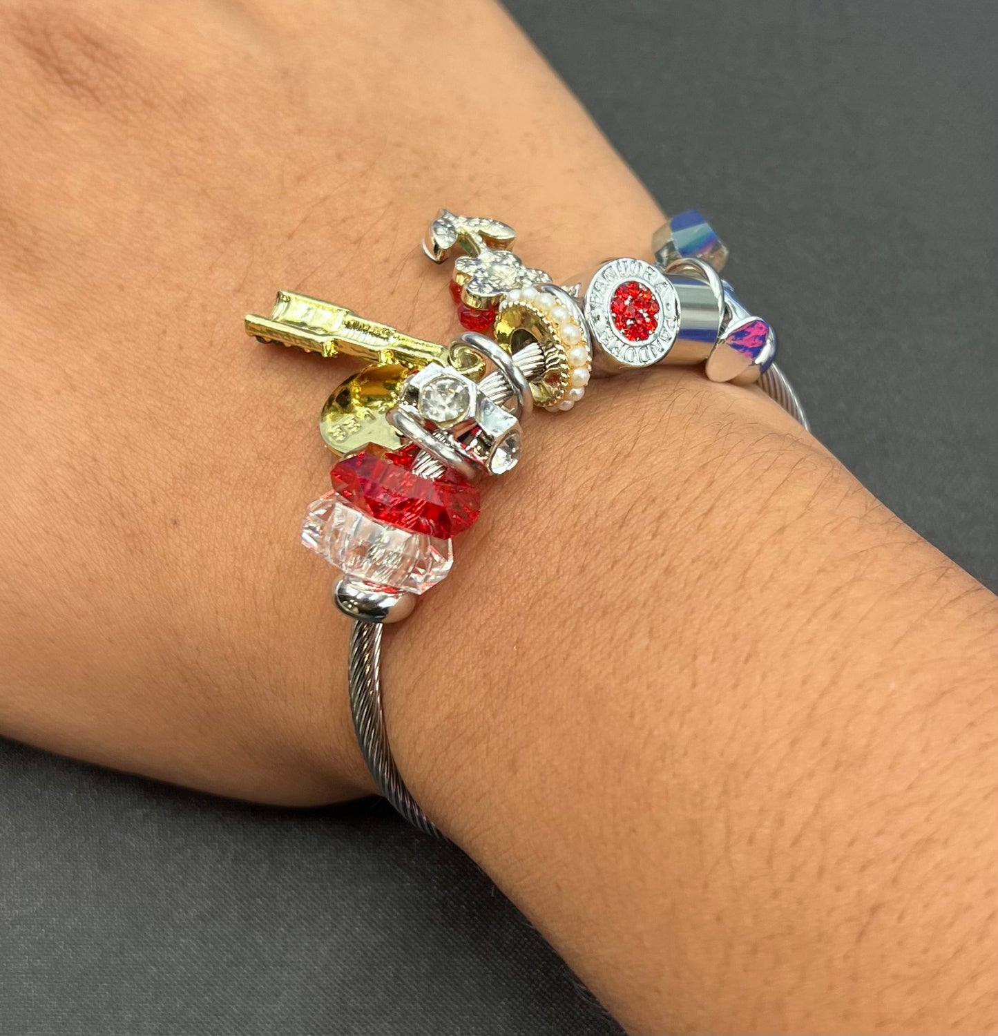 Metal Wild Pan Dl Sweet Flower Lipstick Multielement Pendant Accessories Bracelet