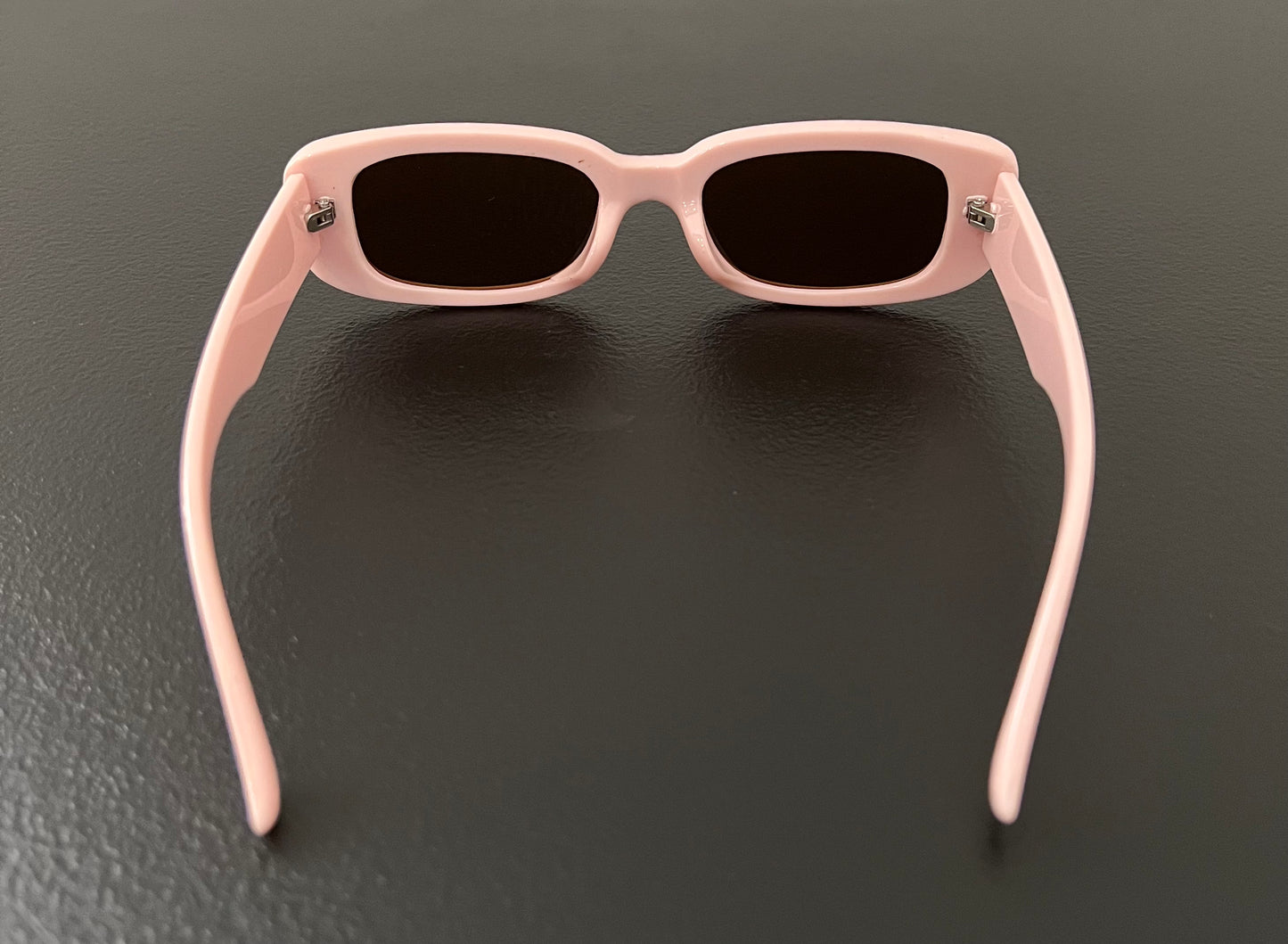 New Pink Leopard Retro Small frame Rectangular Geometric Sunglasses