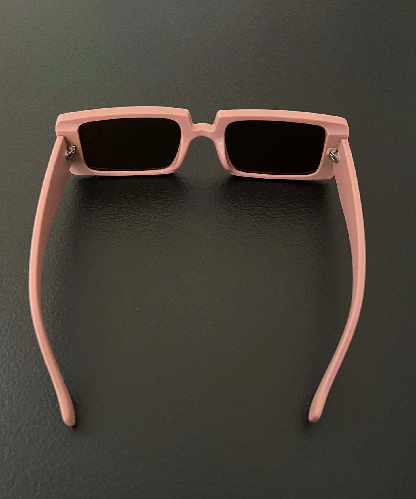 Light Pink Geometric Square Small Frame Sunglasses