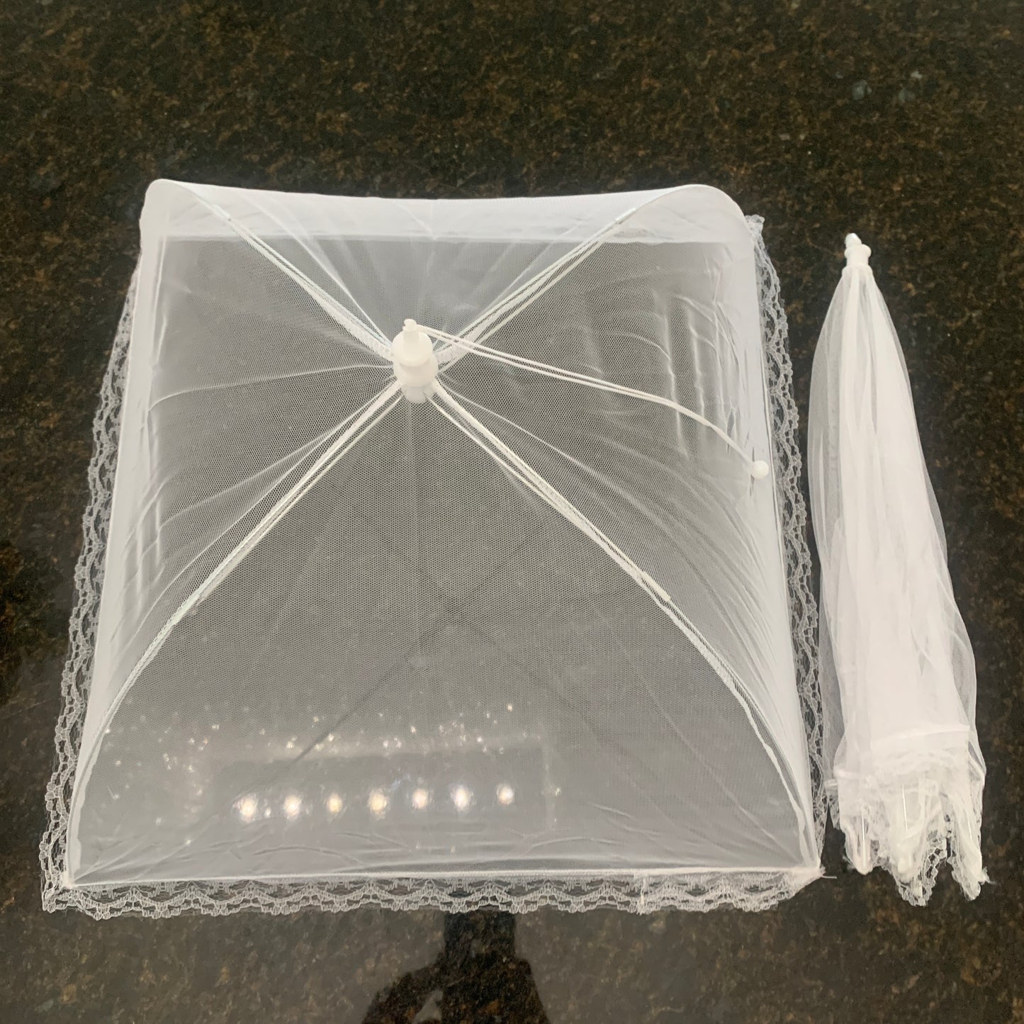 Brand New! 2 Pack Mesh Food Net Covers Umbrella, 17" x 17"