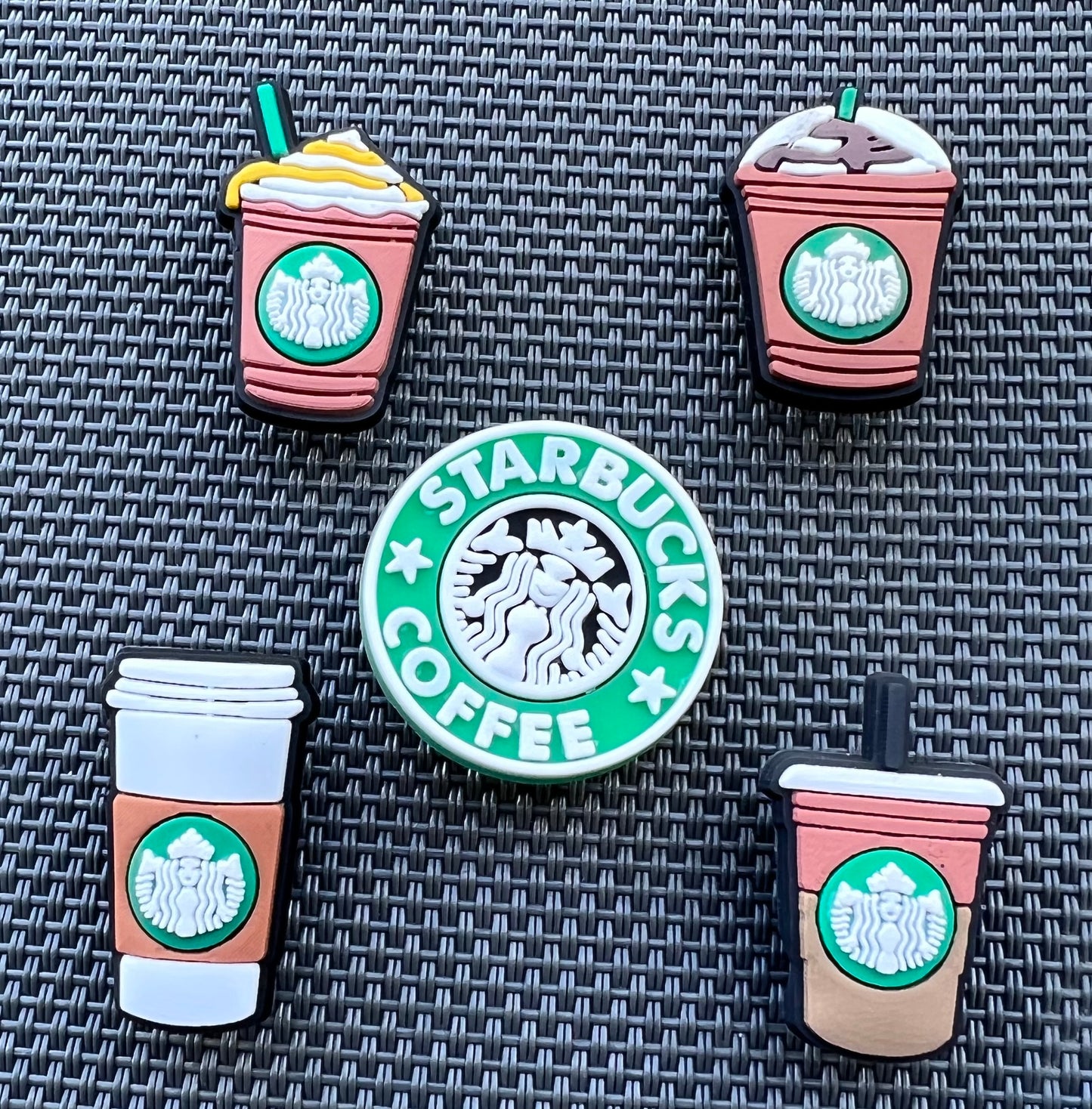 Coffee Croc Charms 5Pcs